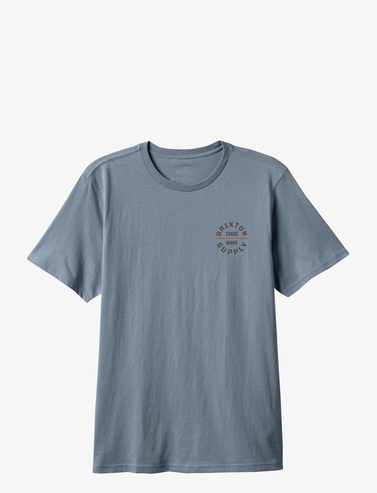 Brixton Oath V S/S Stt - Tøj - BASALT/DARK BROWN/RUST / blue
