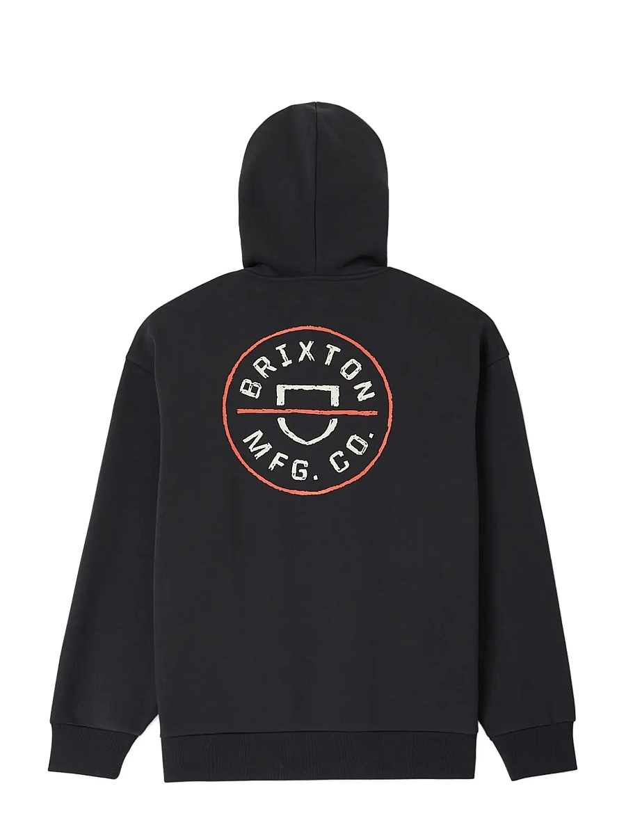 Brixton - Crest Ii Hood - teddy sweaters - black - 1