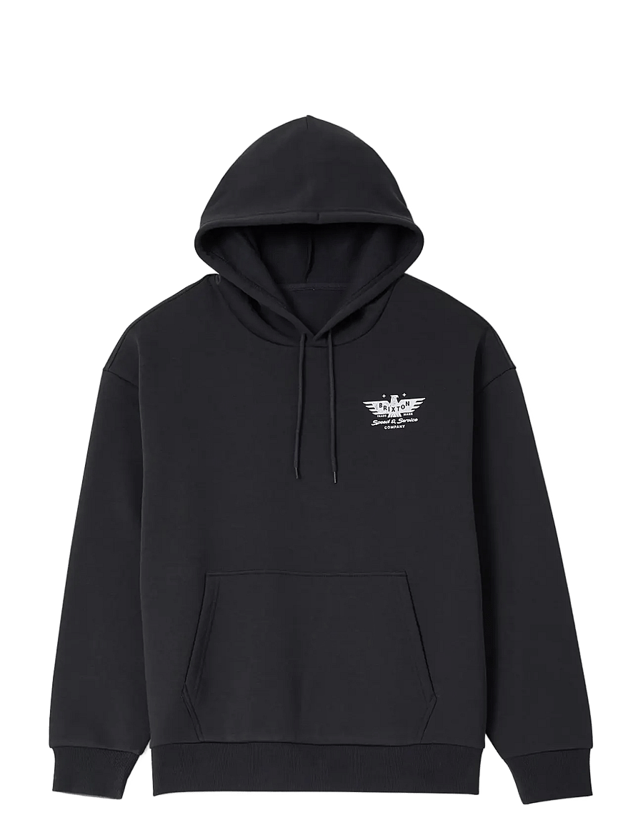 Brixton - Ewing Hood - teddy sweaters - black - 0