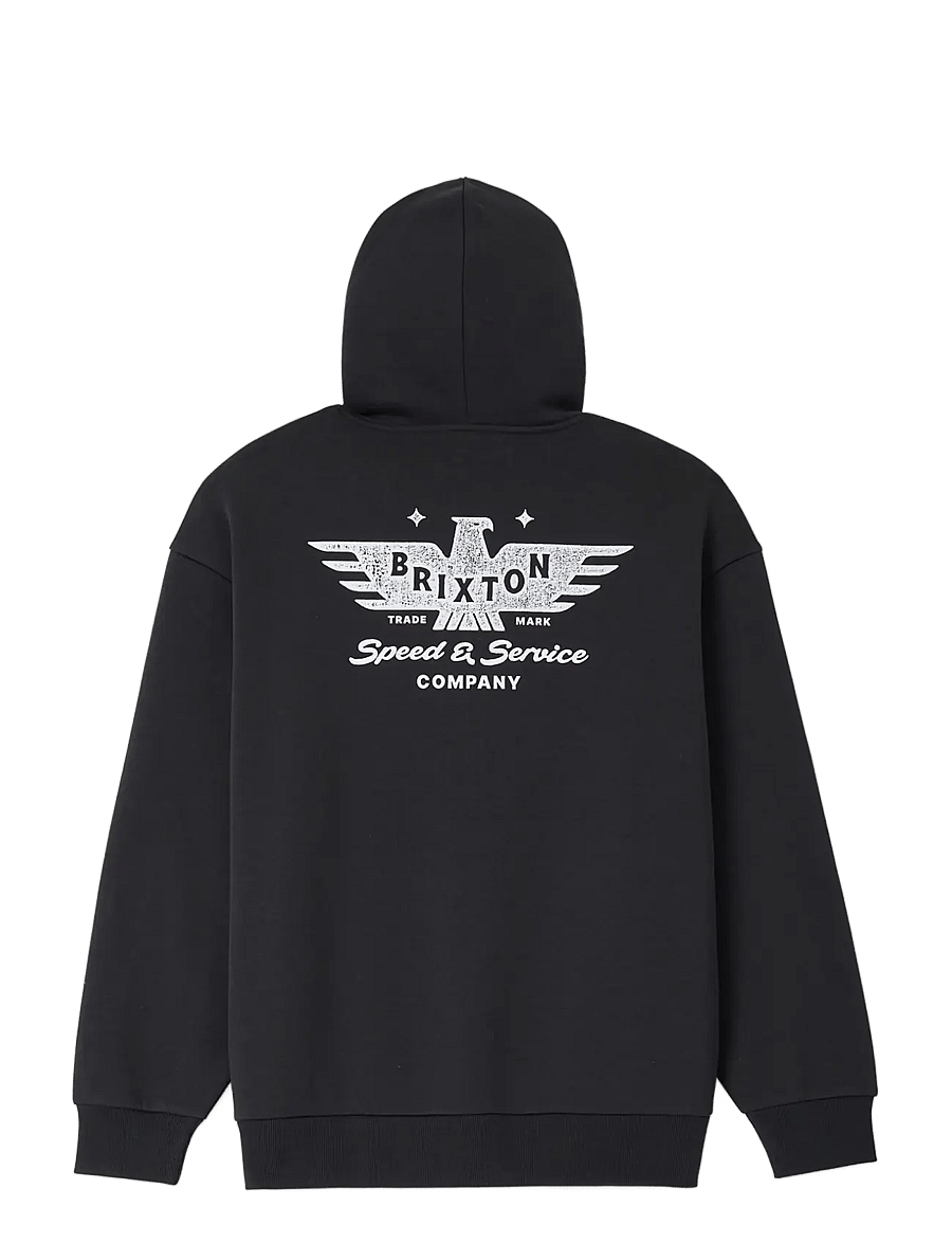 Brixton - Ewing Hood - teddy sweaters - black - 1