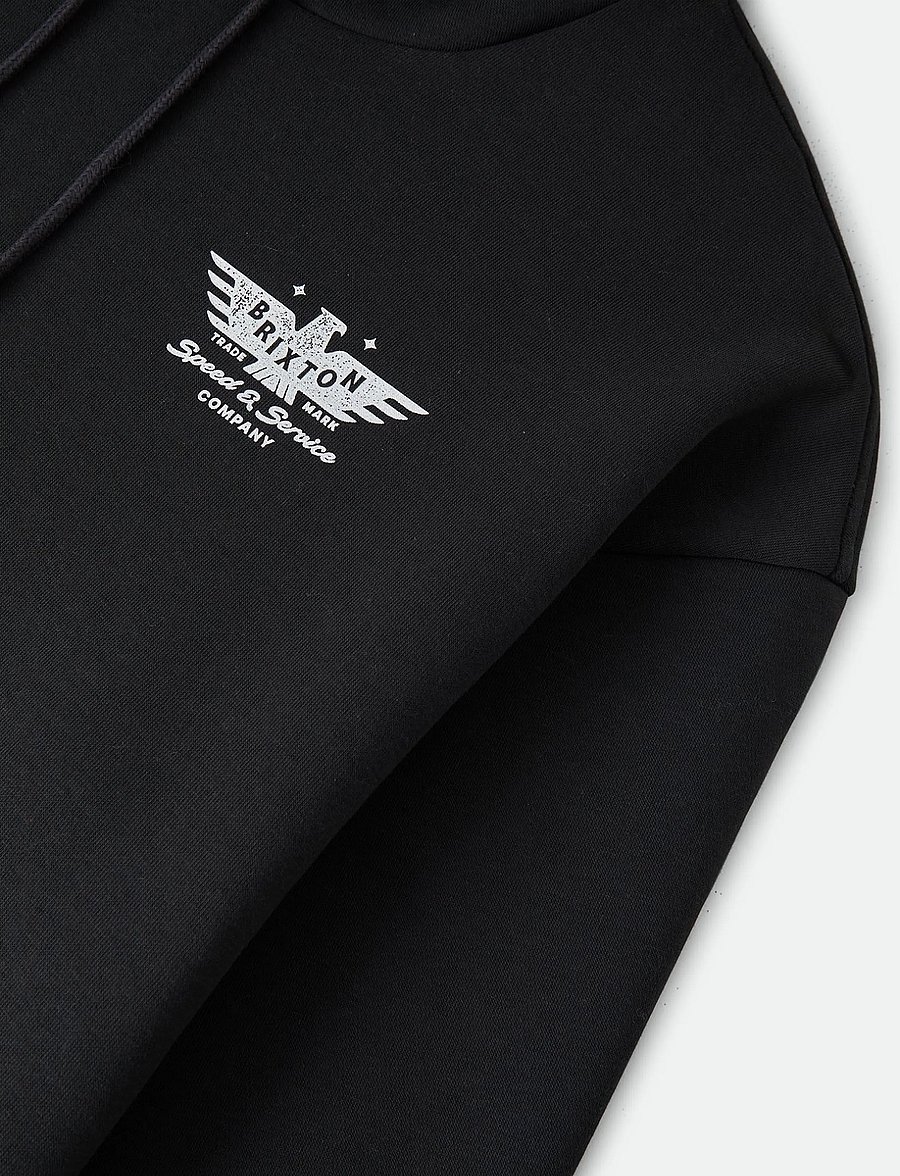Brixton - Ewing Hood - teddy sweaters - black - 3