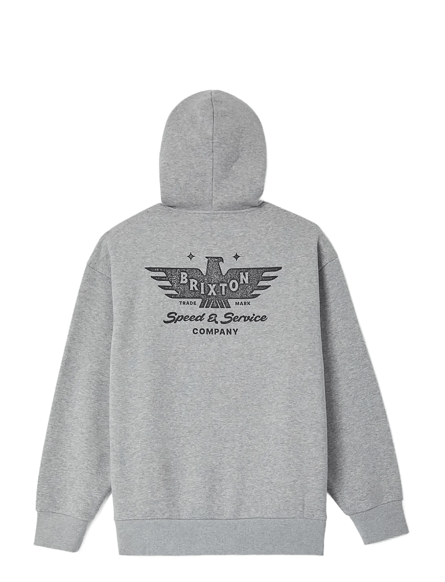 Brixton - Ewing Hood - teddy-pusad - heather grey - 1
