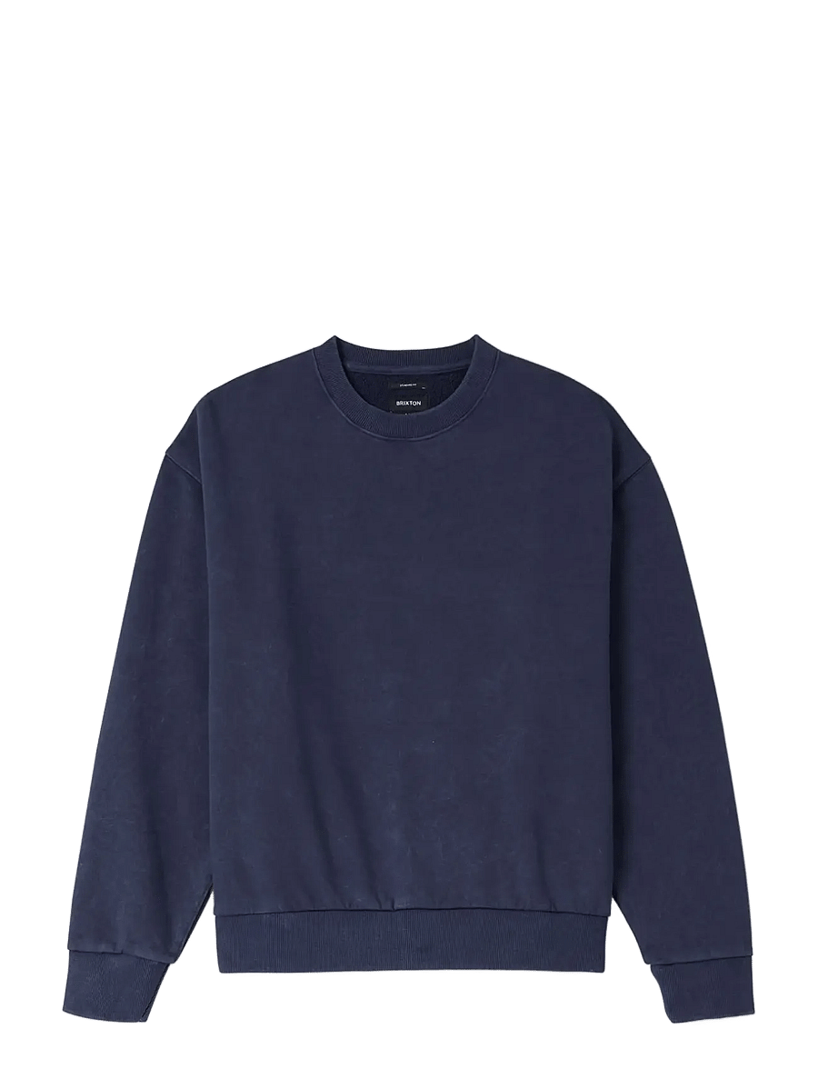 Brixton - Brixton Baseline Crew Fleece - sweatshirts - washed navy vintage wash - 0