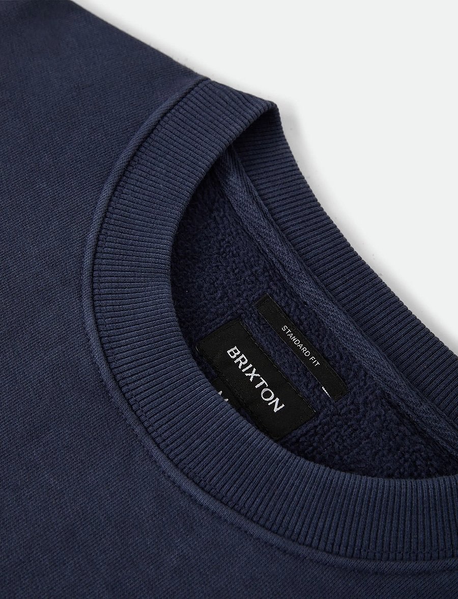 Brixton - Brixton Baseline Crew Fleece - sweatshirts - washed navy vintage wash - 2