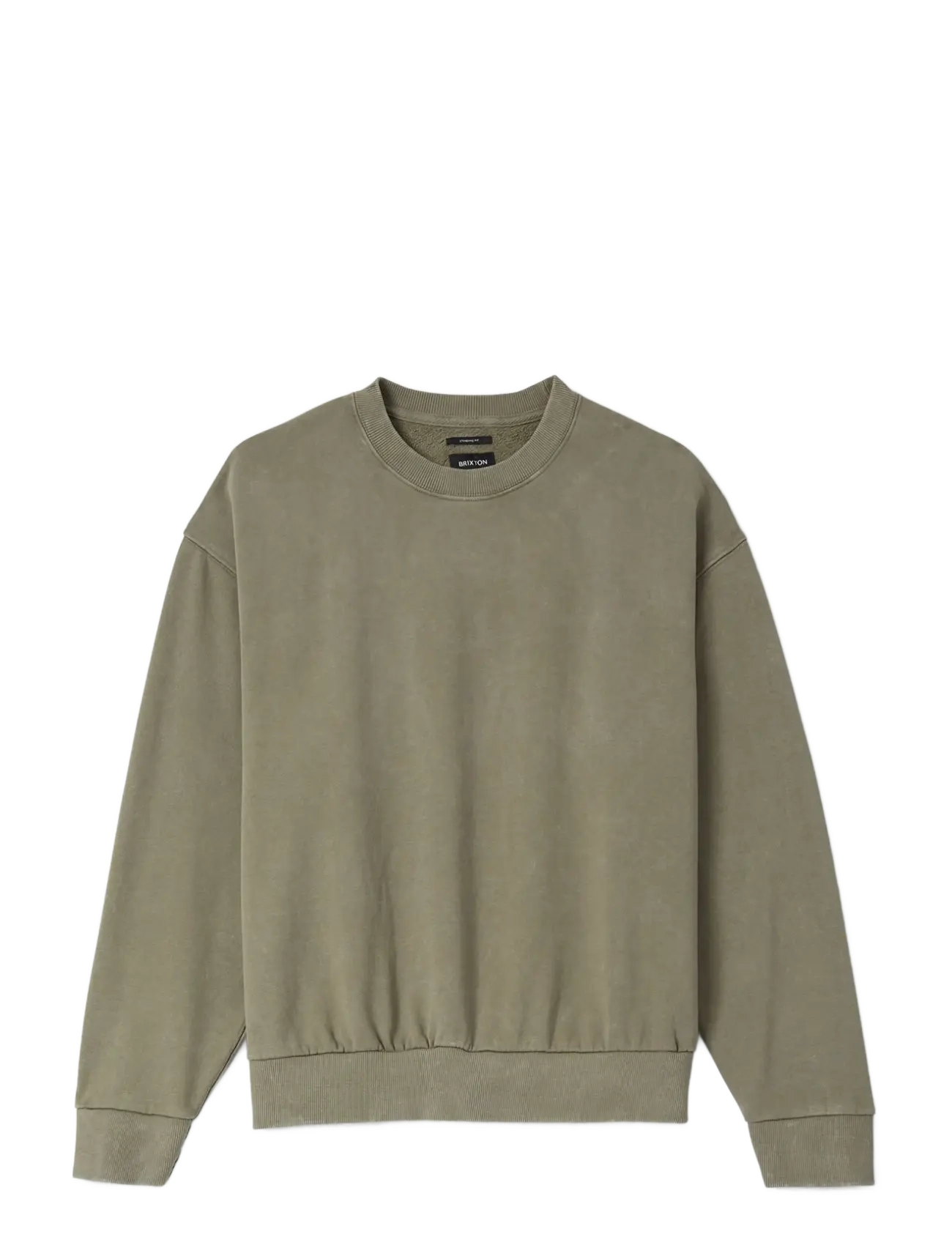 Brixton Brixton Baseline Crew Fleece - Looks for less - OLIVE SURPLUS VINTAGE WASH / khaki/green