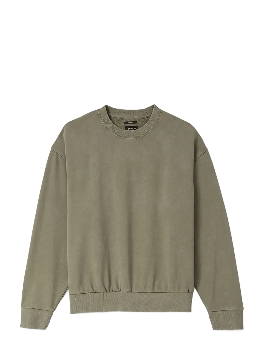 Brixton - Brixton Baseline Crew Fleece - kollektioner - olive surplus vintage wash - 0