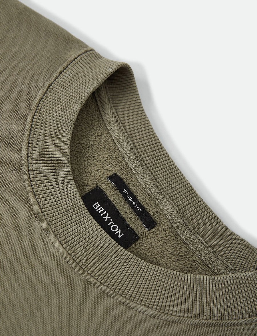 Brixton - Brixton Baseline Crew Fleece - kollektioner - olive surplus vintage wash - 3