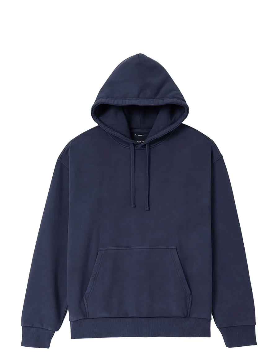 Brixton - Brixton Baseline Hood Fleece - kapuzenpullover - washed navy vintage wash - 0