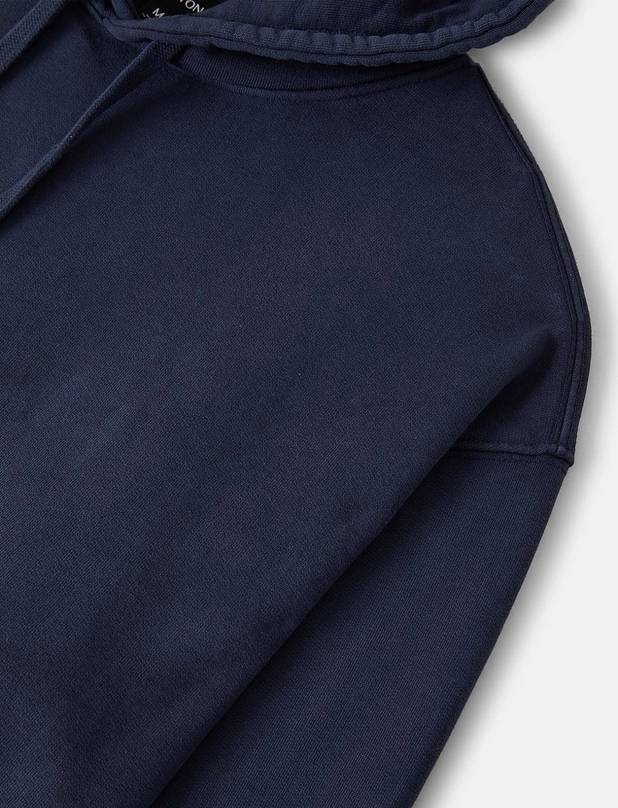 Brixton - Brixton Baseline Hood Fleece - kapuzenpullover - washed navy vintage wash - 2