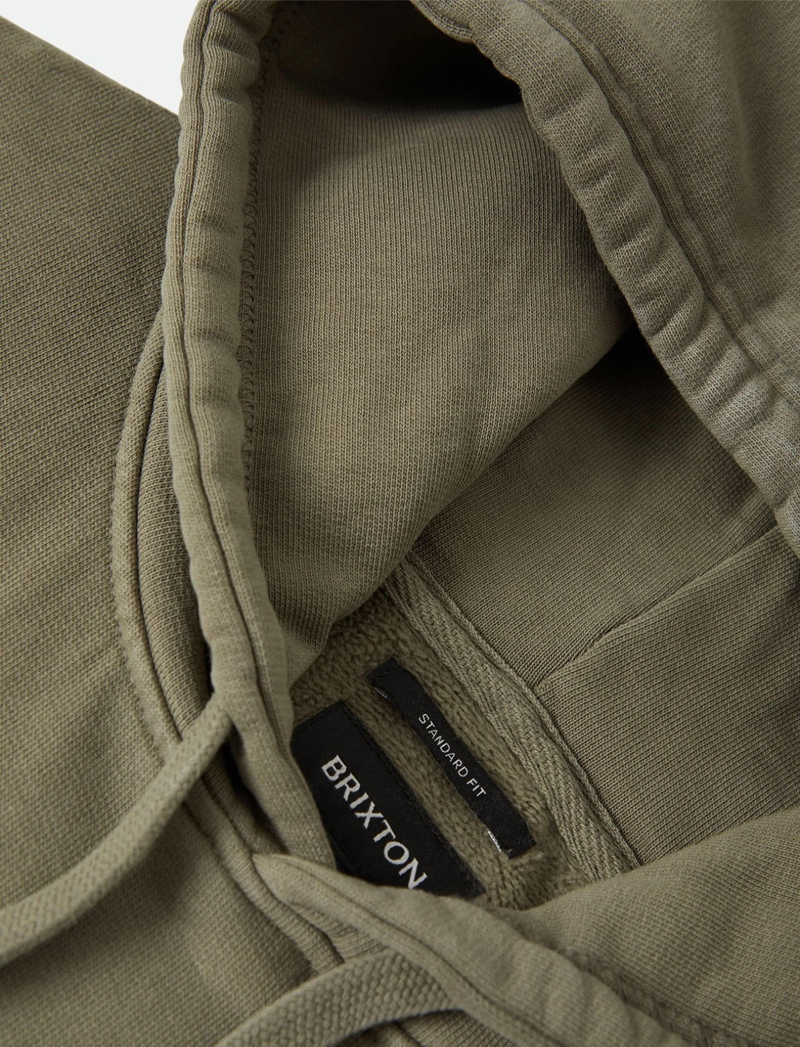 Brixton - Brixton Baseline Hood Fleece - hoodies - olive surplus vintage wash - 2