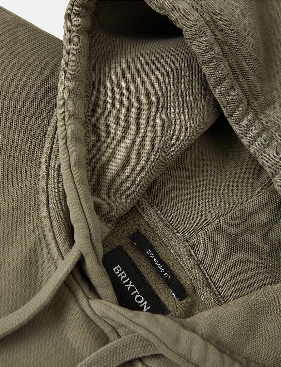Brixton - Brixton Baseline Hood Fleece - kapuzenpullover - olive surplus vintage wash - 2