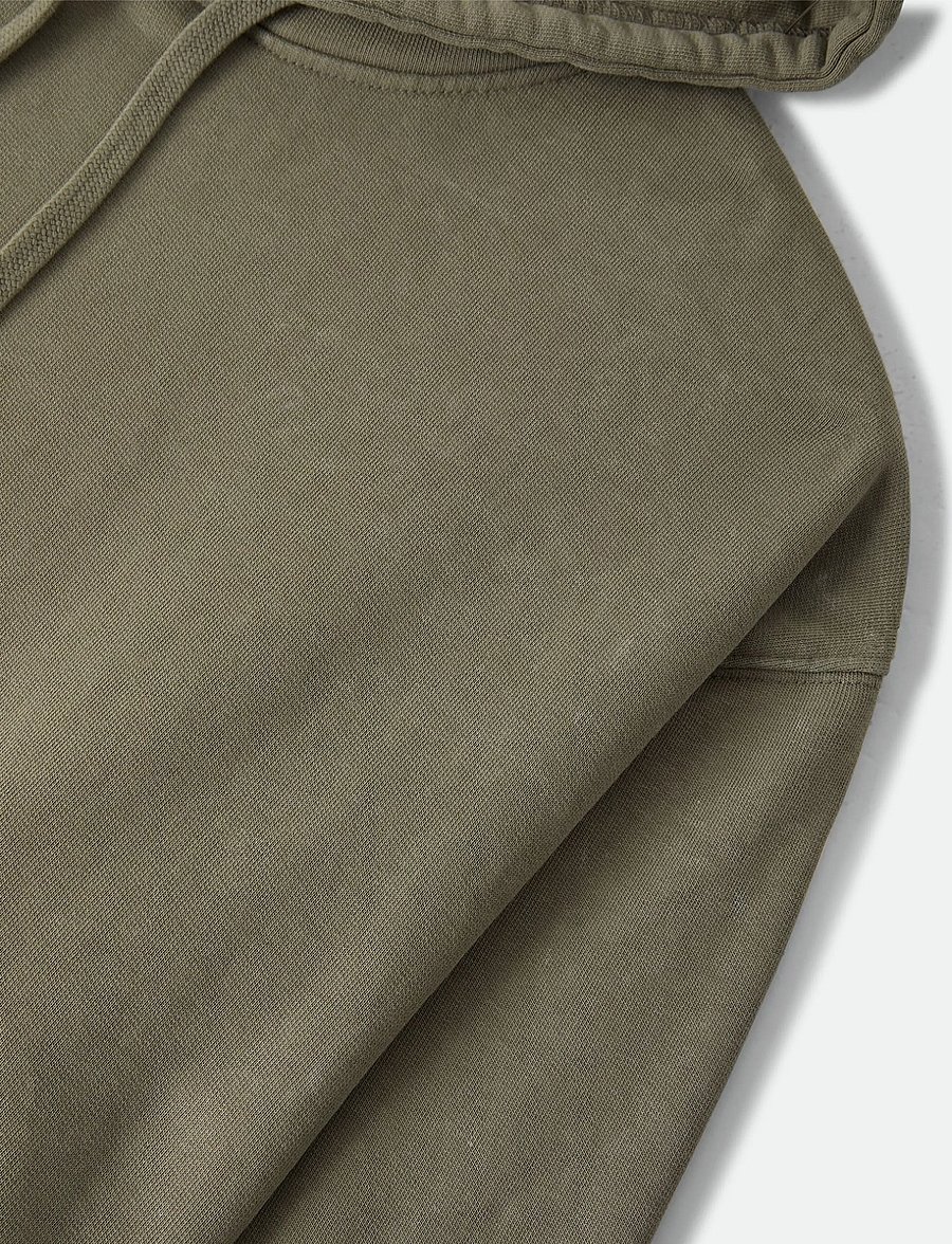 Brixton - Brixton Baseline Hood Fleece - kapuzenpullover - olive surplus vintage wash - 3