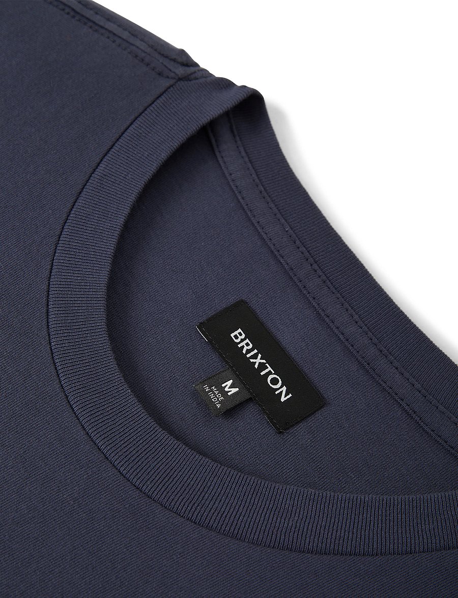 Brixton - Brixton Baseline Pocket Tee - kortærmede t-shirts - washed navy vintage wash - 2
