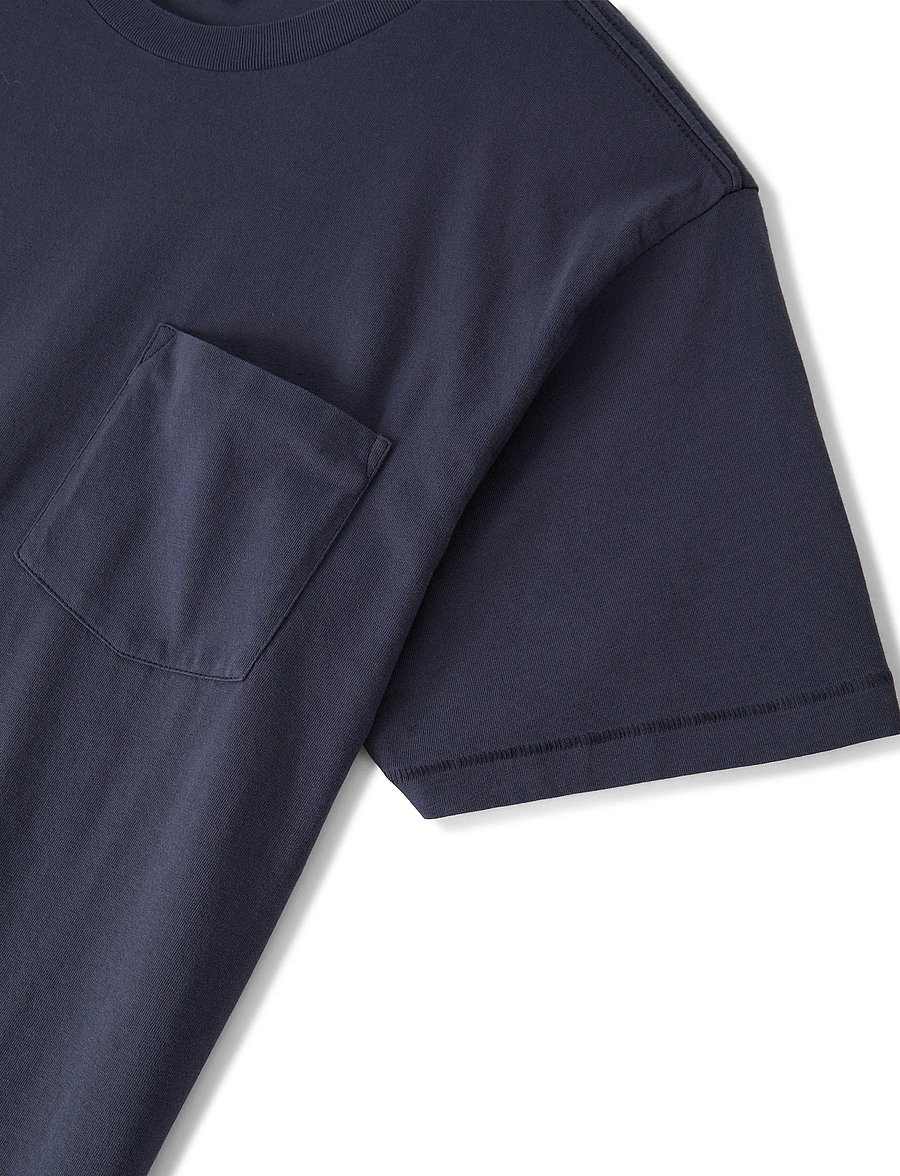 Brixton - Brixton Baseline Pocket Tee - kortærmede t-shirts - washed navy vintage wash - 3