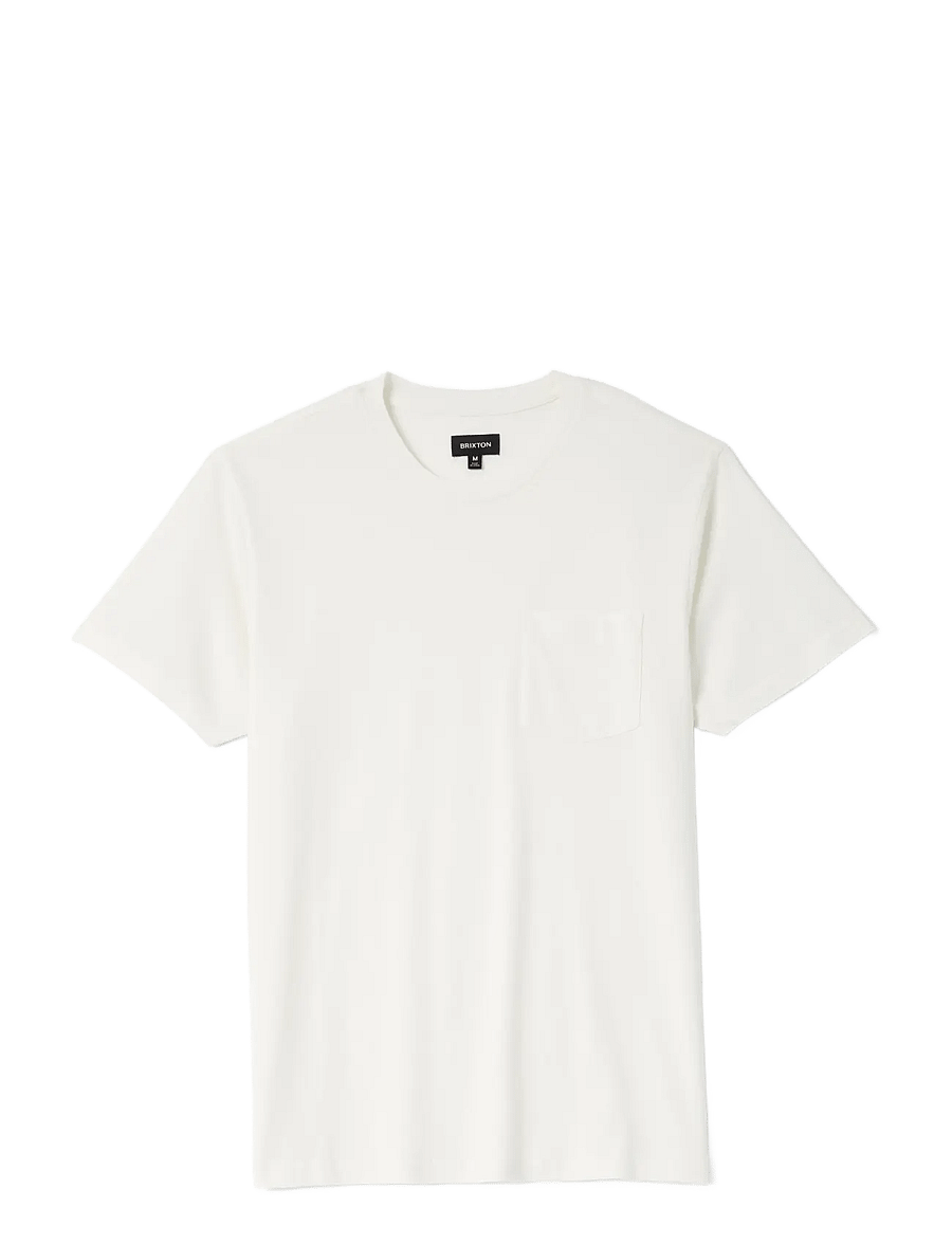 Brixton - Brixton Baseline Pocket Tee - kortærmede t-shirts - off white vintage wash - 2
