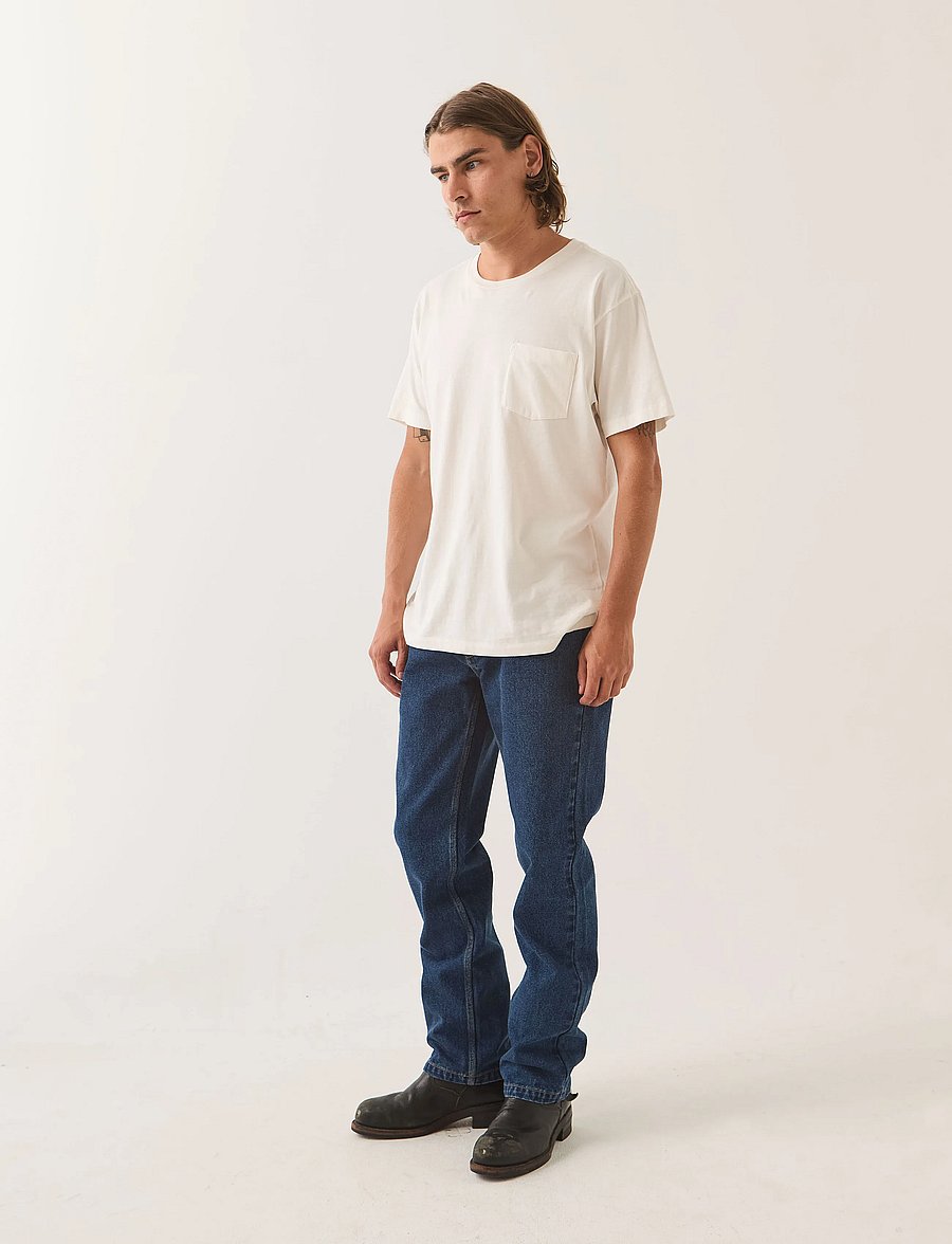 Brixton - Brixton Baseline Pocket Tee - kortærmede t-shirts - off white vintage wash - 0