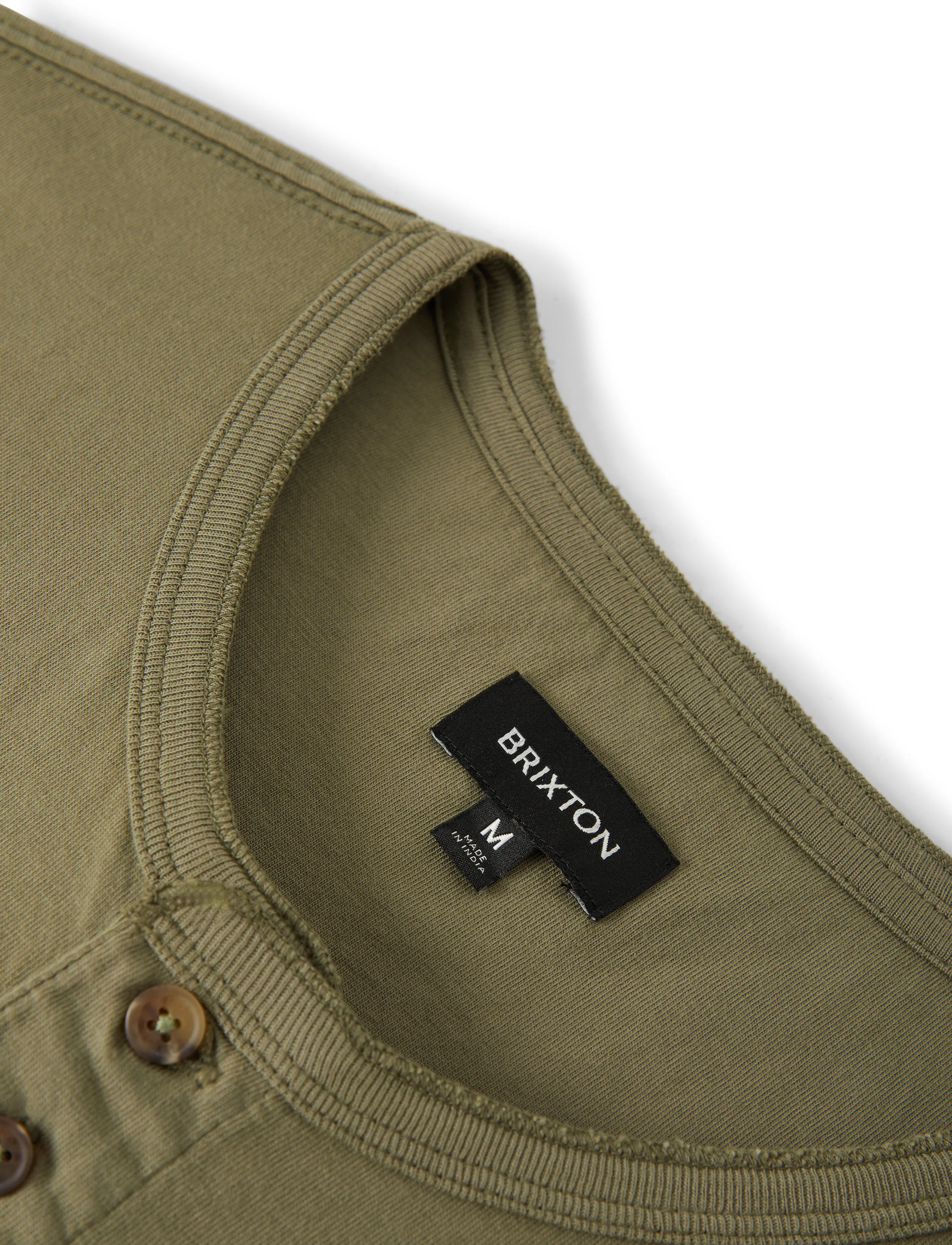 Brixton - Brixton Baseline Henley Tee - kortærmede t-shirts - olive surplus vintage wash - 2