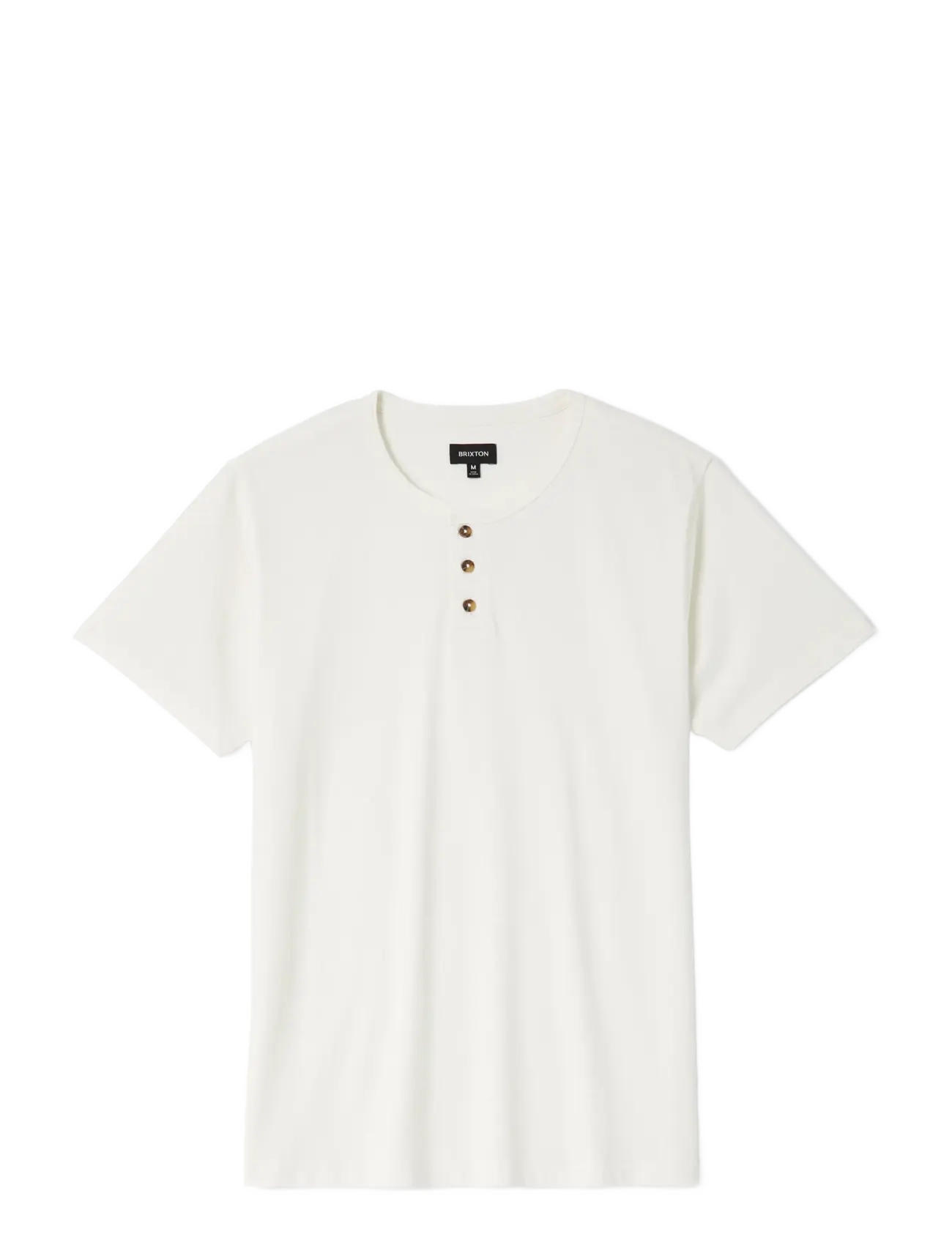 Brixton Baseline Henley Tee, M, T-shirts, Weiß - Short-sleeved, Männerswear