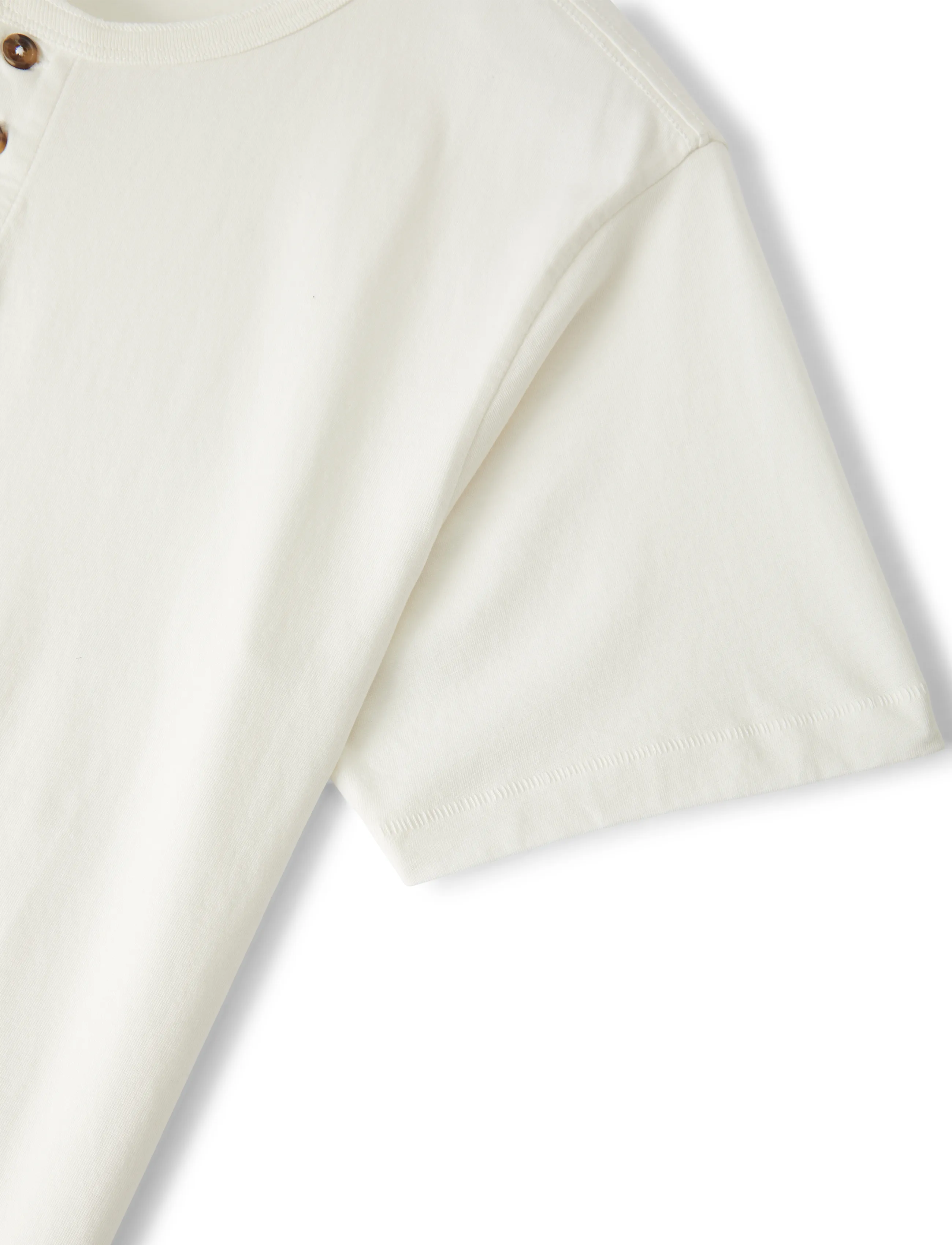 Brixton - Brixton Baseline Henley Tee - kortærmede t-shirts - off white vintage wash - 2
