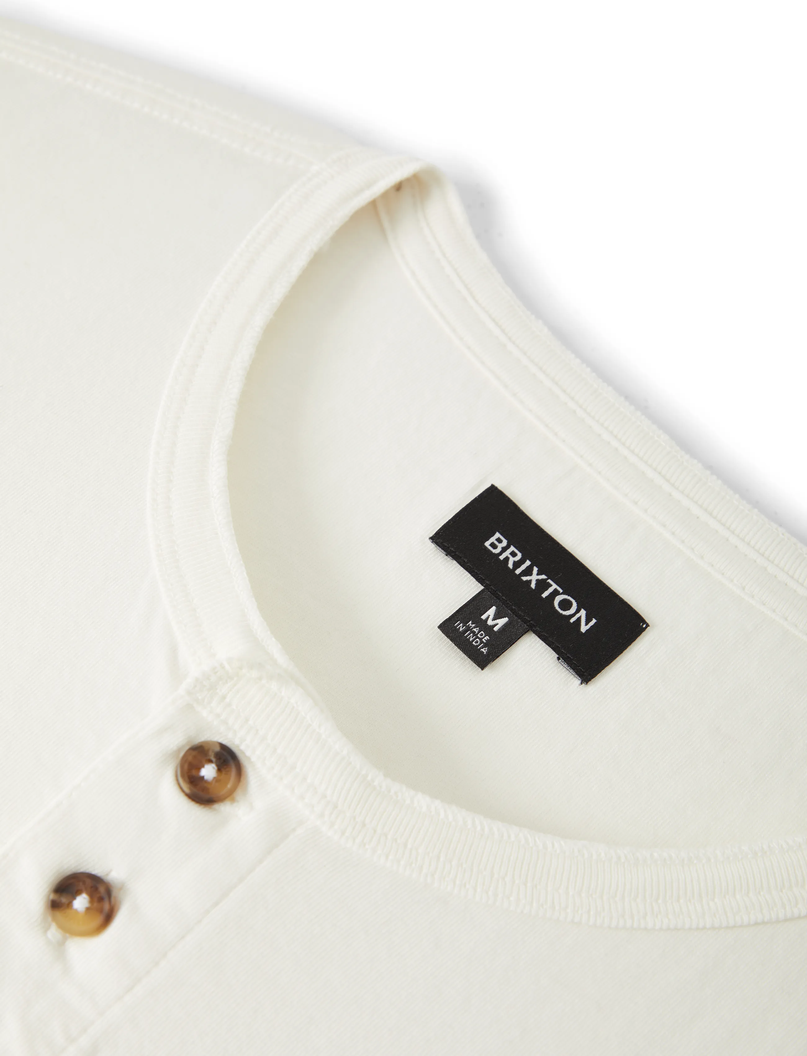 Brixton - Brixton Baseline Henley Tee - kortærmede t-shirts - off white vintage wash - 3