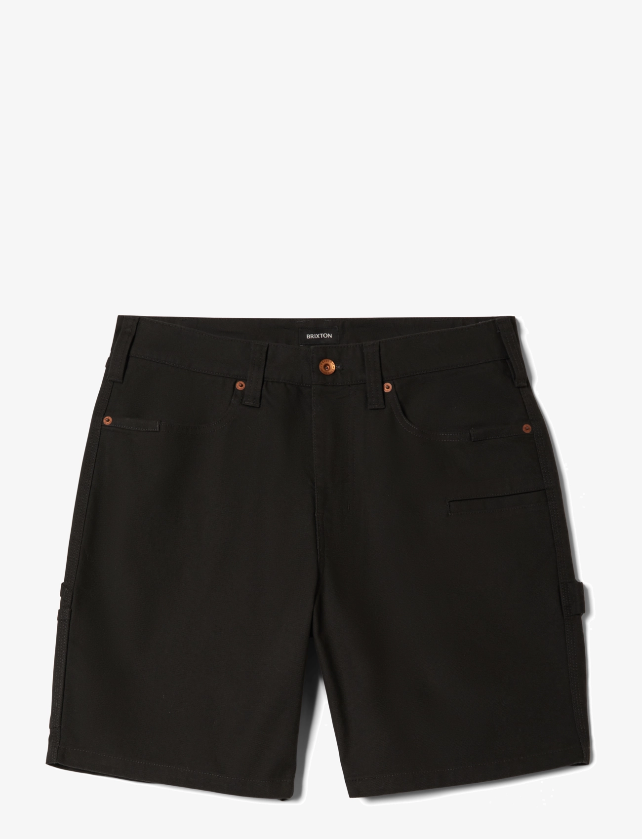 Brixton Builders Carpenter Baggy Short - Tøj - WASHED BLACK / black