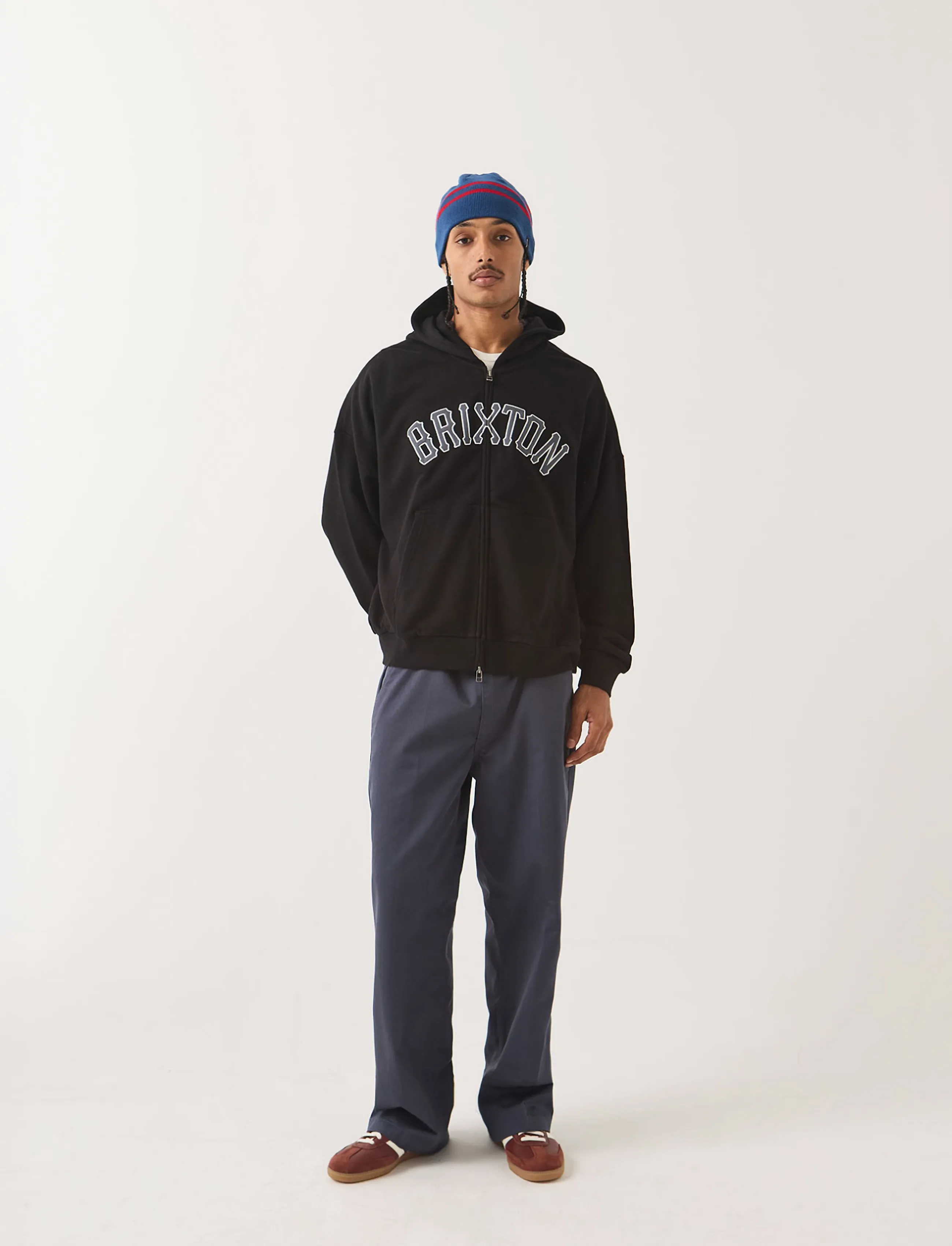 Brixton Trademark Chino - Bukser - WASHED NAVY / navy