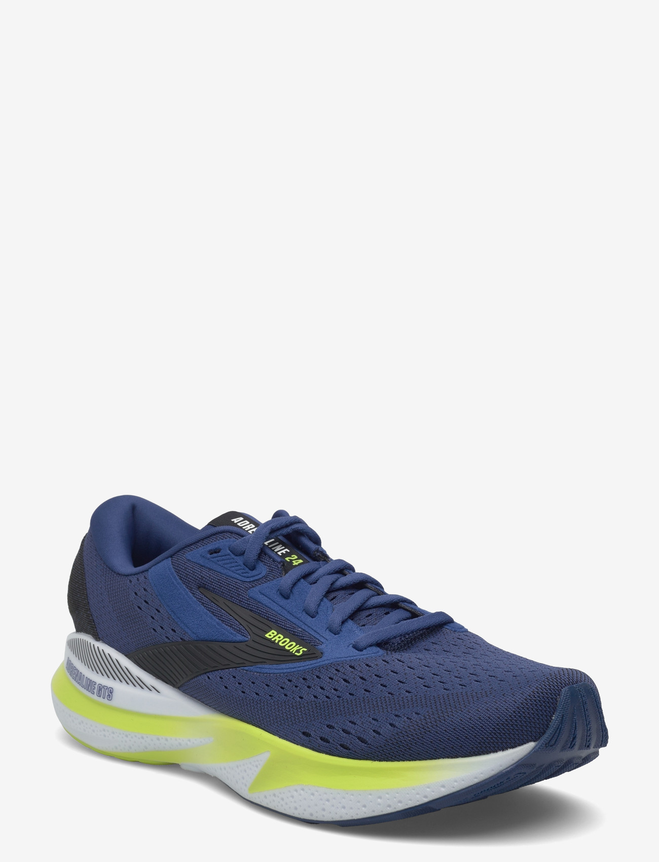 Brooks - Adrenaline GTS 24 - løbesko - navy peony/black/acid lime - 0
