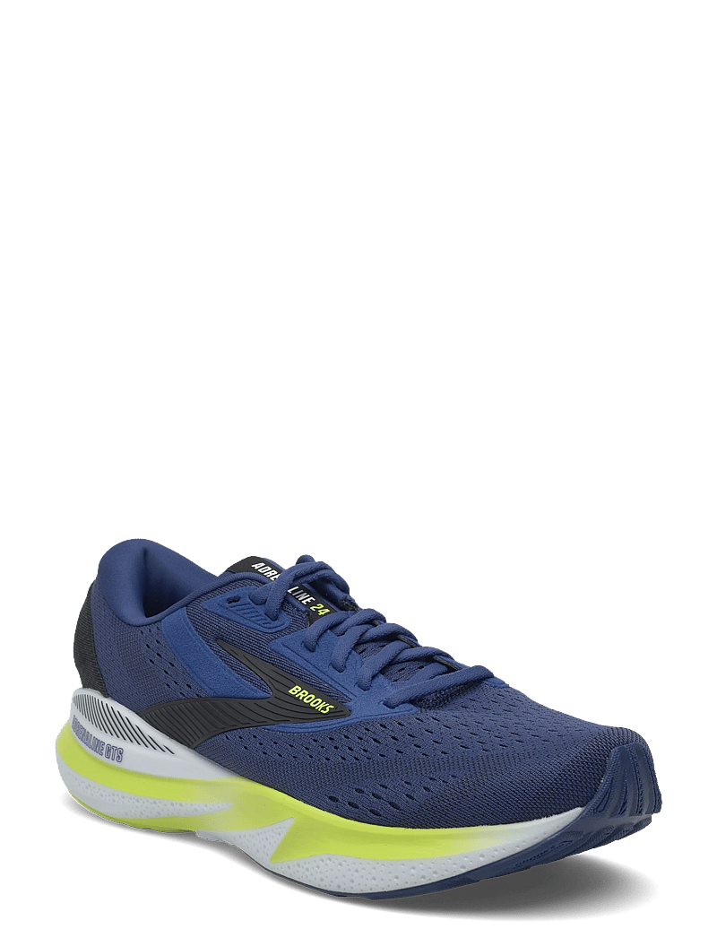 Brooks - Adrenaline GTS 24 - løbesko - navy peony/black/acid lime - 0