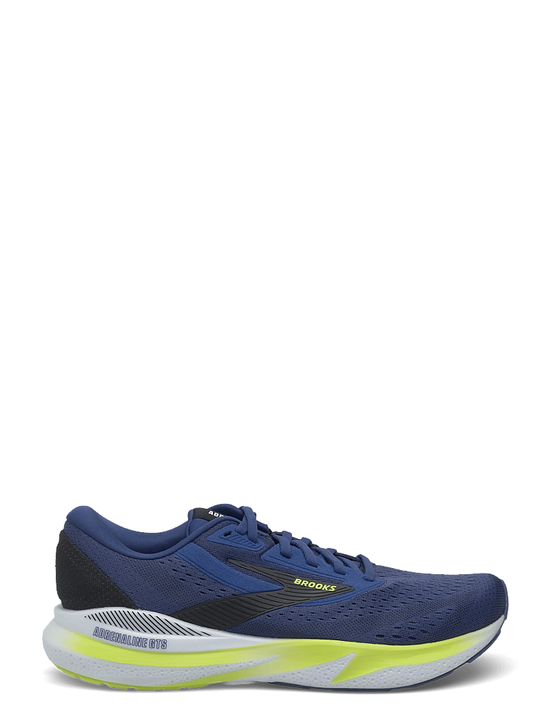 Brooks - Adrenaline GTS 24 - løbesko - navy peony/black/acid lime - 1