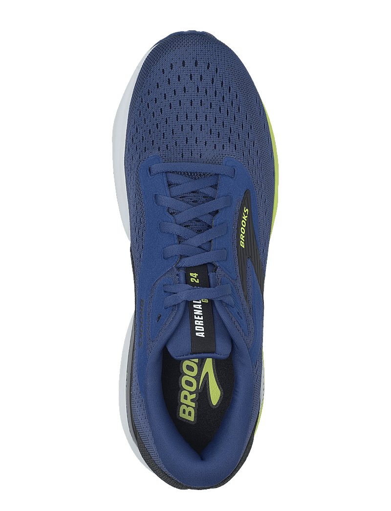 Brooks - Adrenaline GTS 24 - løbesko - navy peony/black/acid lime - 3