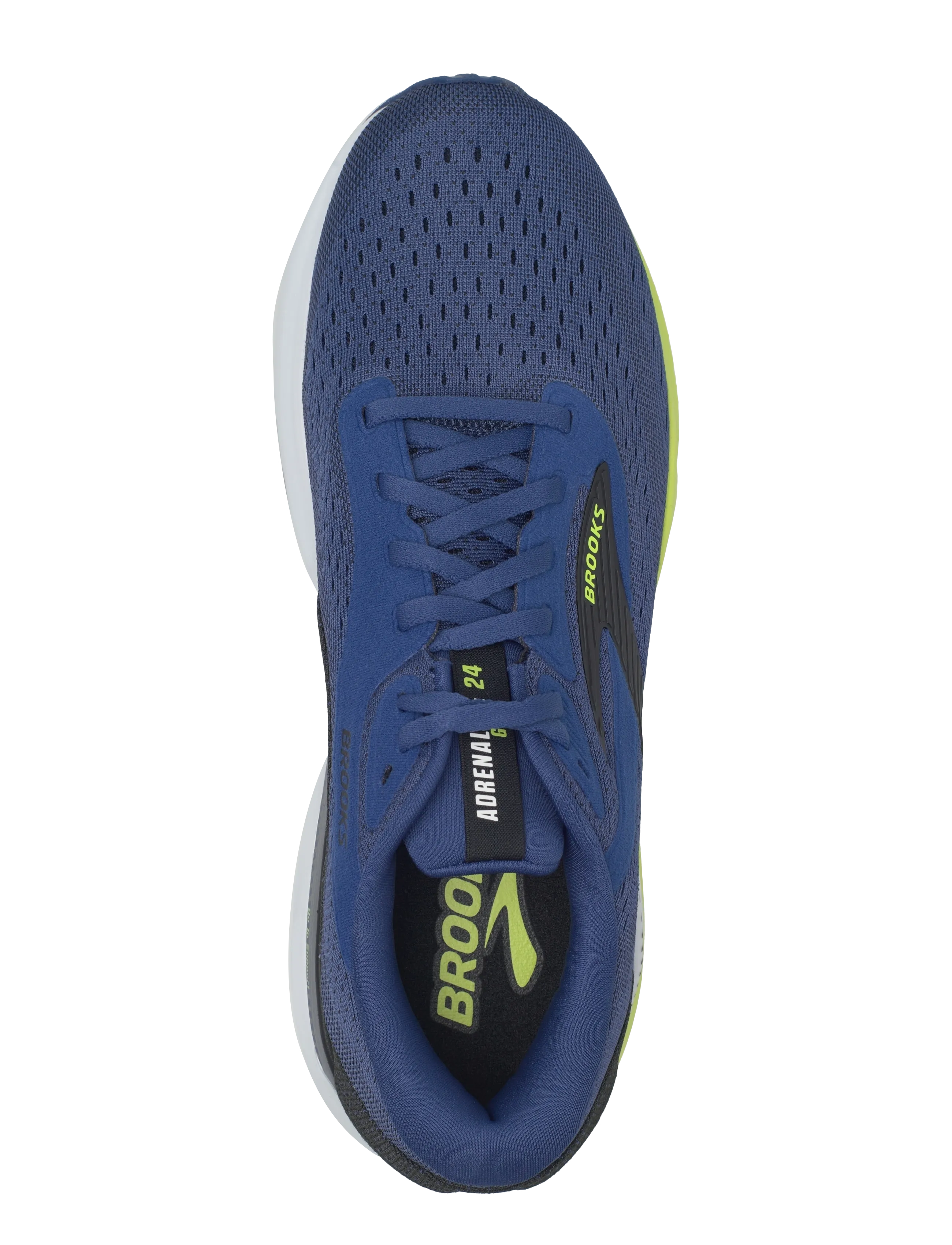 Brooks - Adrenaline GTS 24 - løbesko - navy peony/black/acid lime - 3