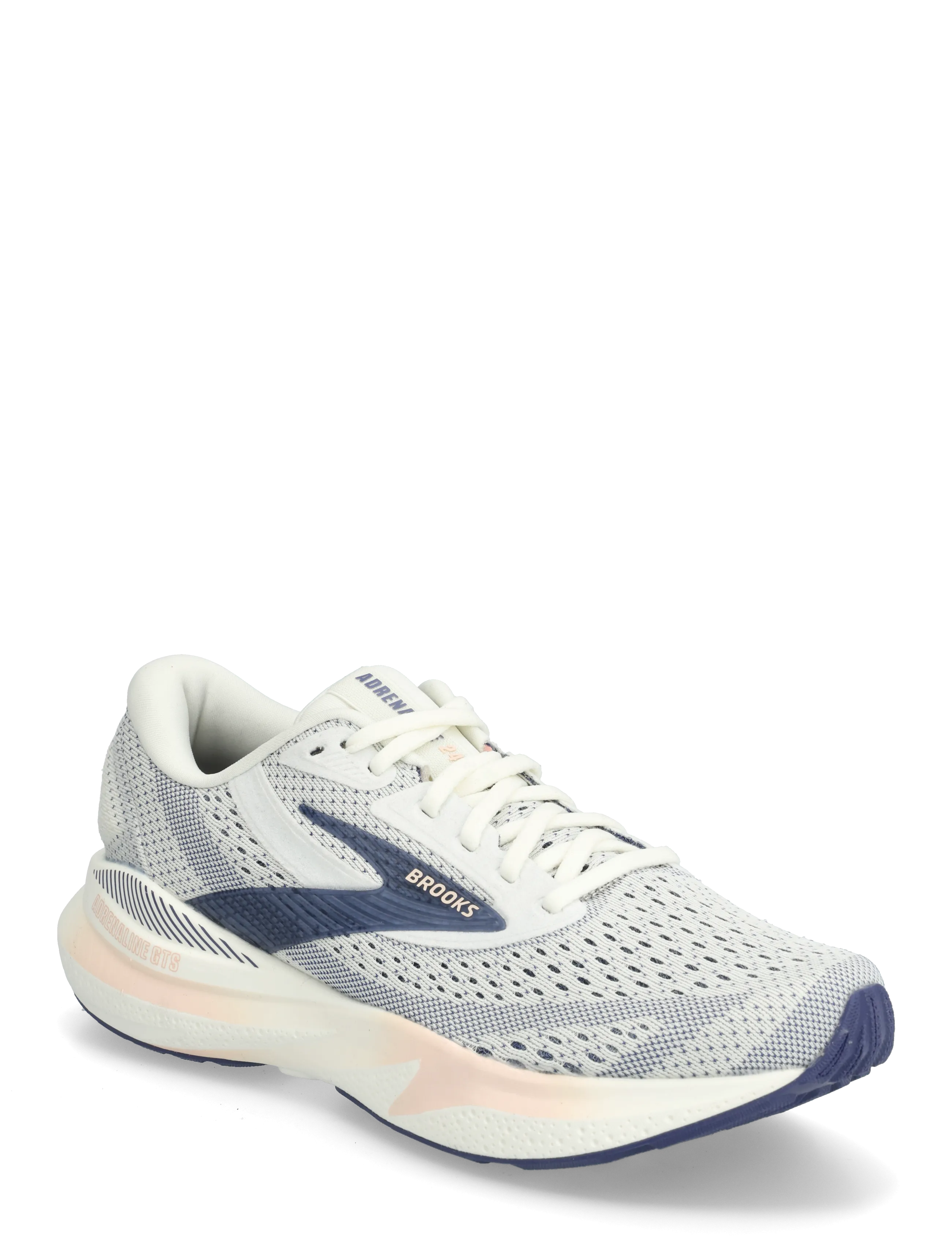 Brooks Adrenaline GTS 24 - Løpesko - GREY/BLUE RIBBON/PEACH / white