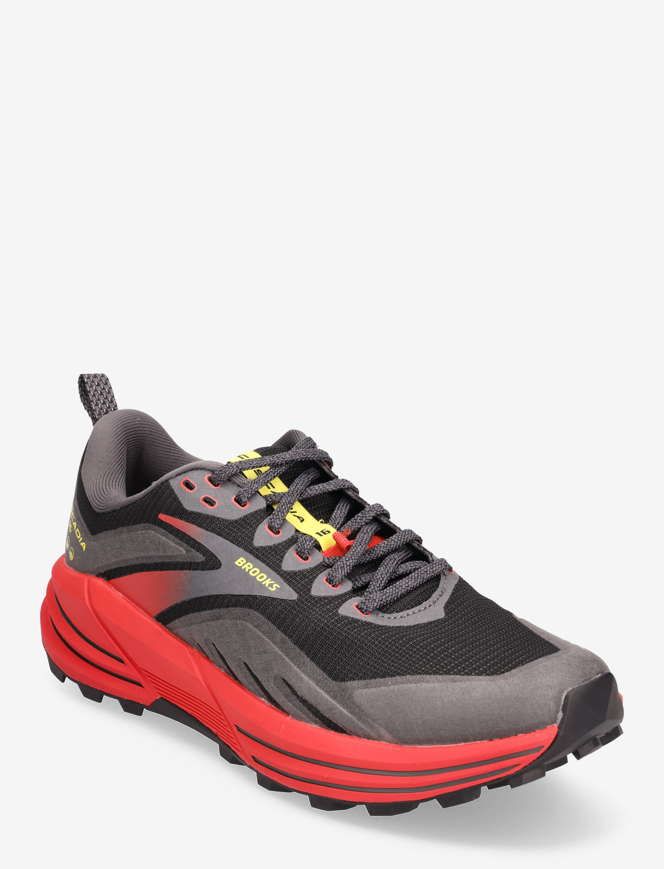 Brooks - Cascadia 16 - 035 black/fiery red/blazing yellow - 0