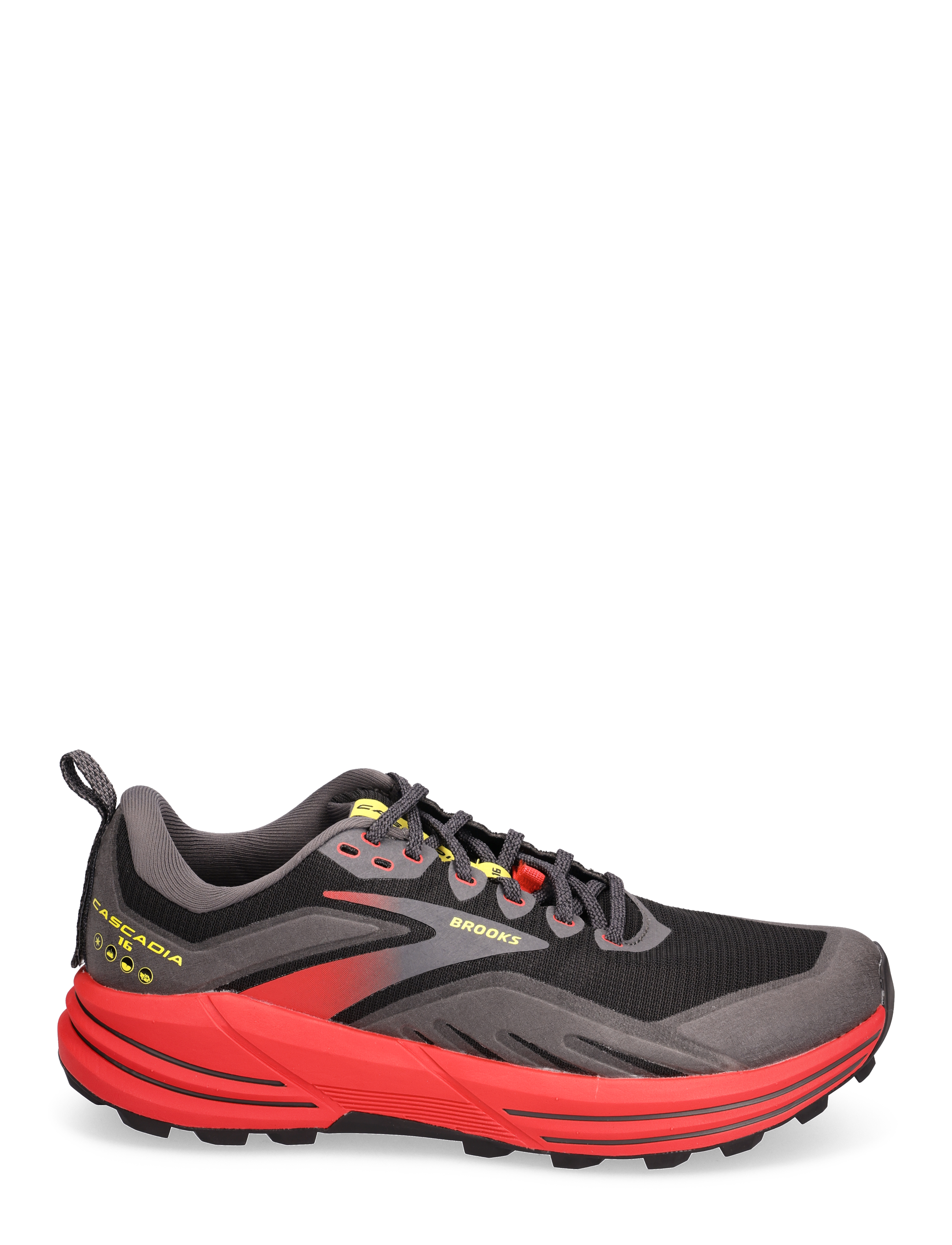 Brooks - Cascadia 16 - 035 black/fiery red/blazing yellow - 1