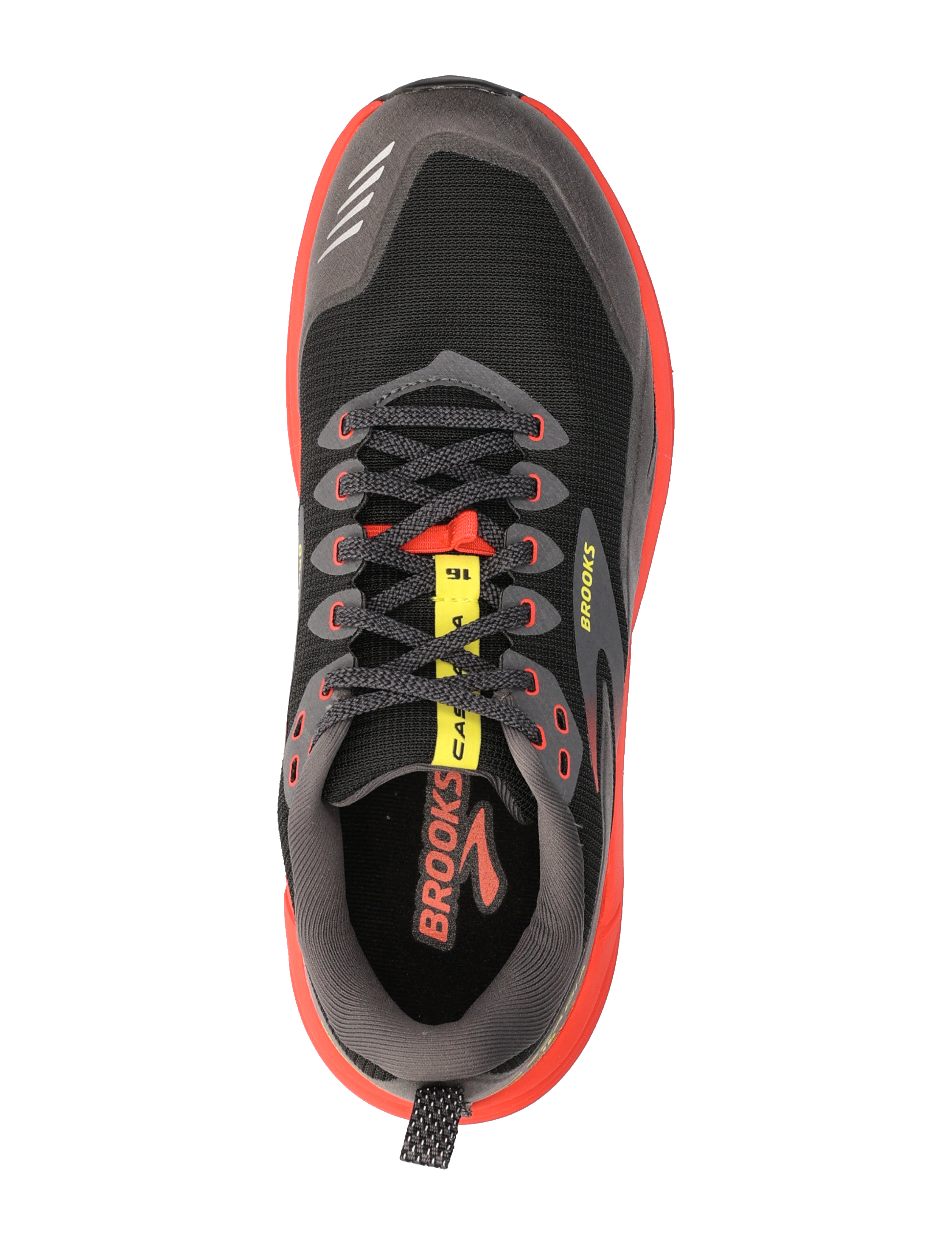 Brooks - Cascadia 16 - 035 black/fiery red/blazing yellow - 3