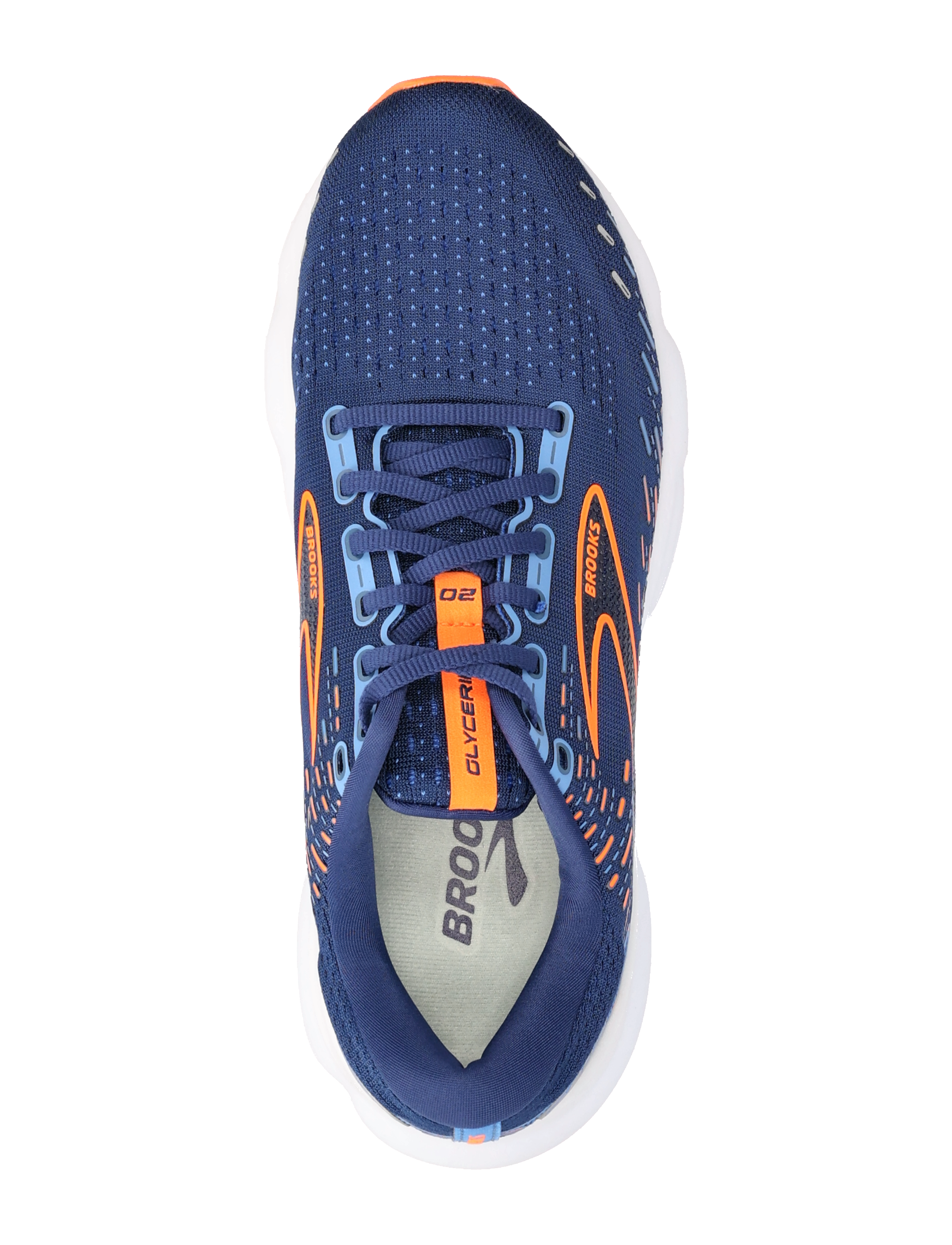 Brooks - Glycerin 20 - 444 blue depths/palace blue/orange - 3