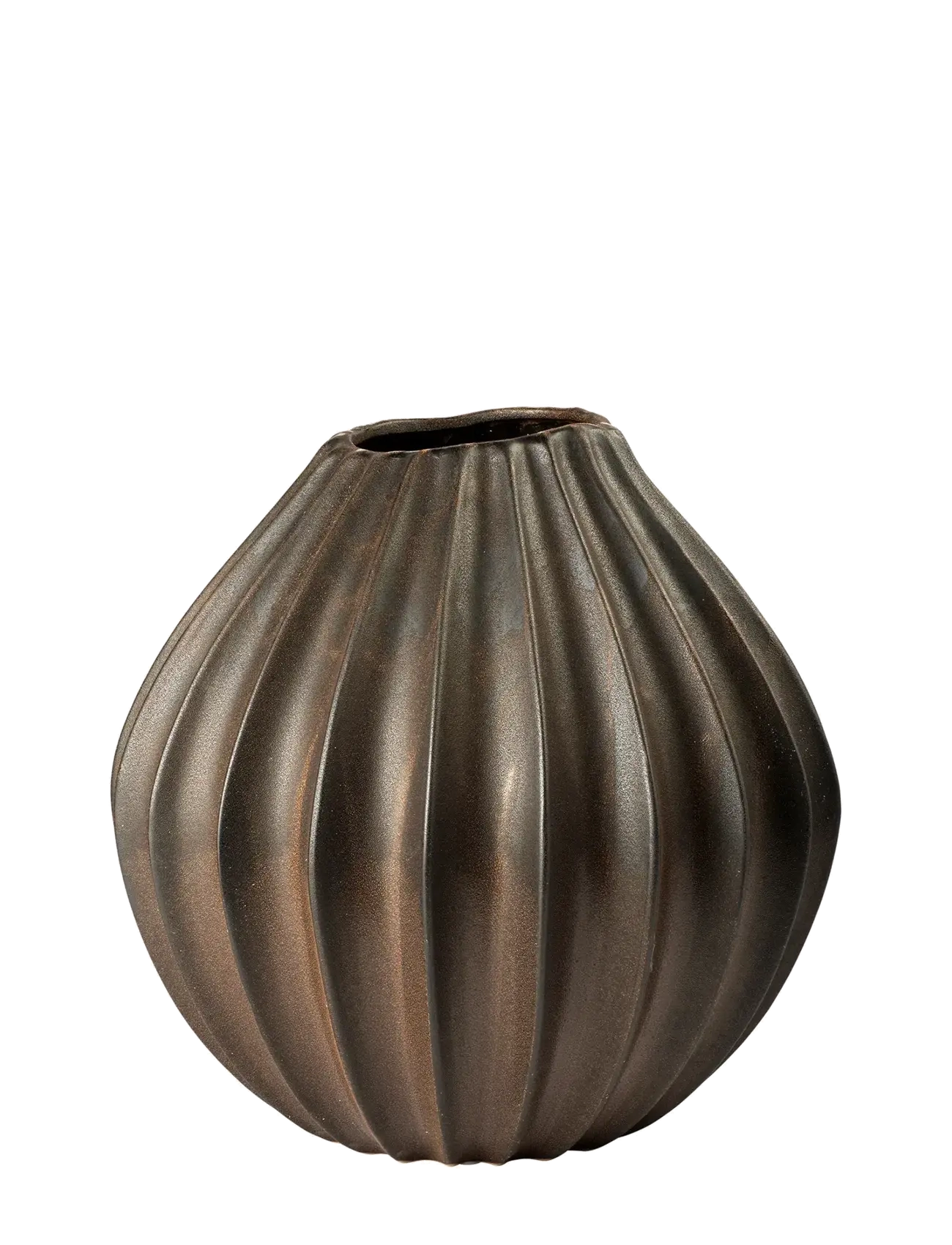 Broste Copenhagen Wide Vase Xl, Vase, Brun, Str: Ø 40 cm