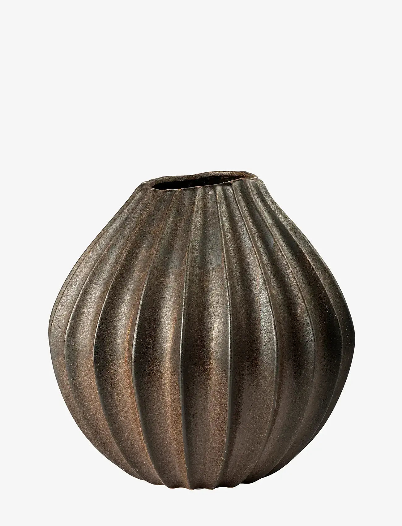 Broste Copenhagen - Wide Vase XL - vasen - antique brown - 0