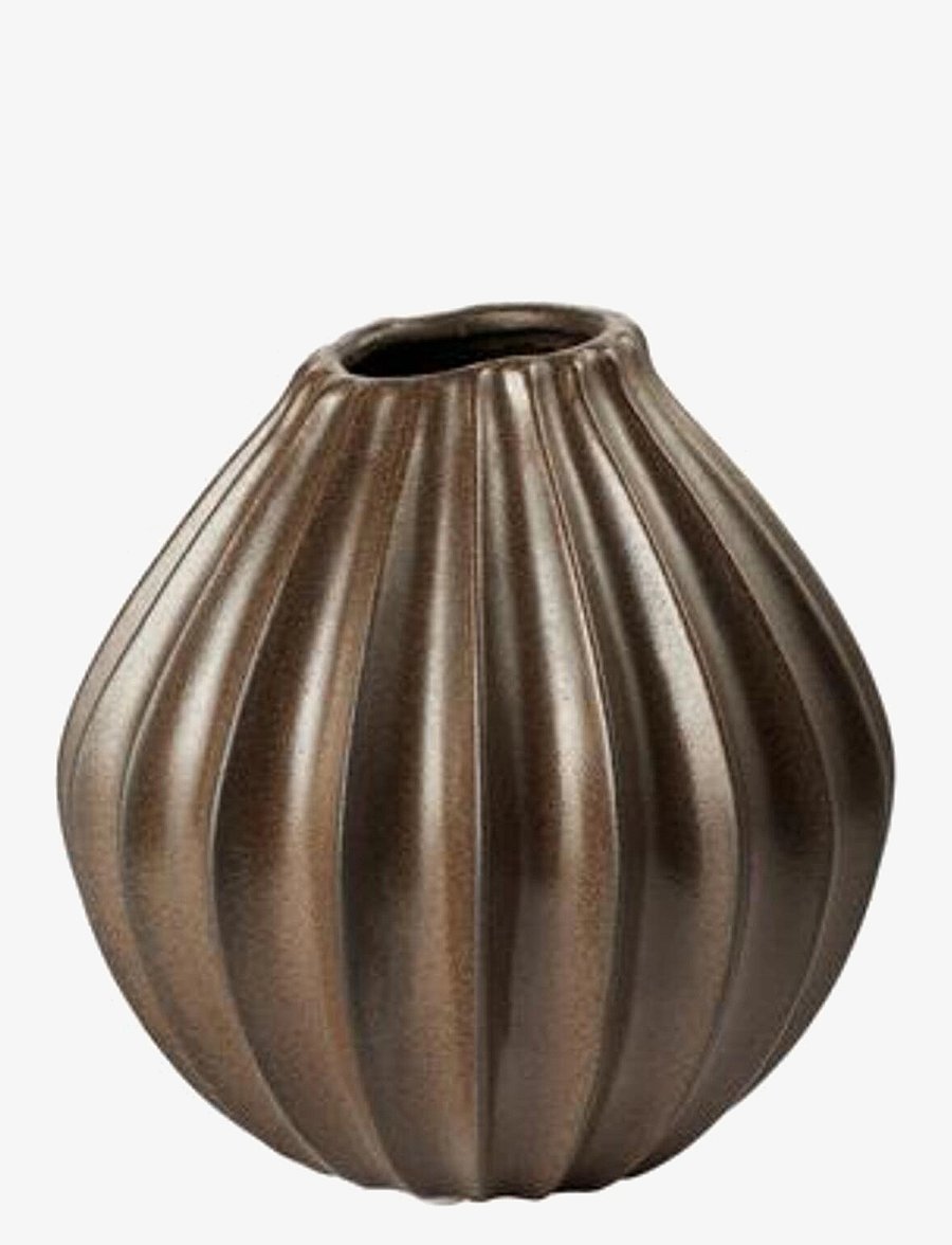 Broste Copenhagen - Wide Vase S - vāzes - antique brown - 1