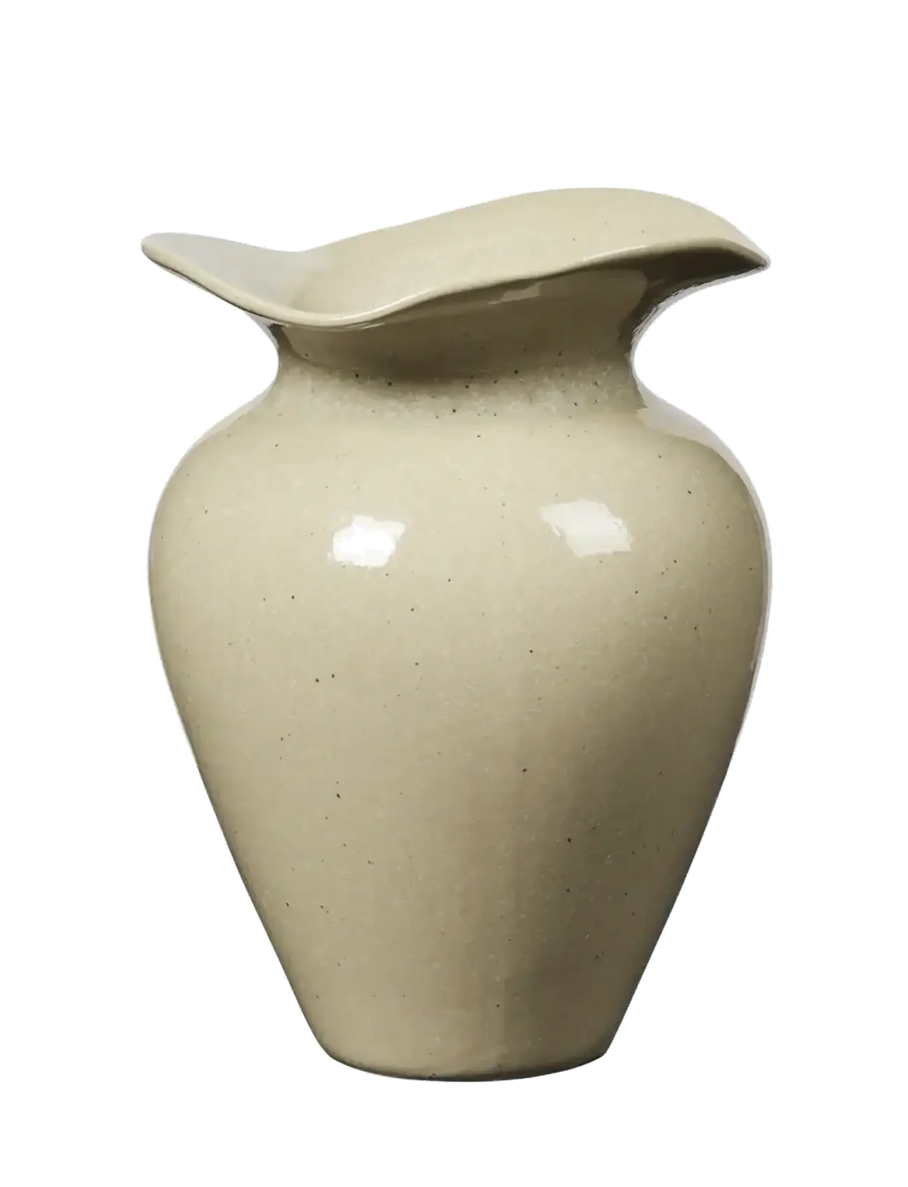 Broste Copenhagen Florentina Vase S, Vase, Beige, Str: H22.5CM