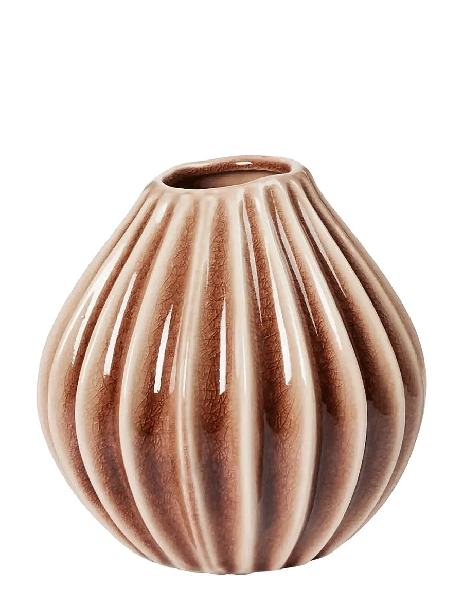 Broste Copenhagen - Wide Vase S - vaasid - fawn - 1