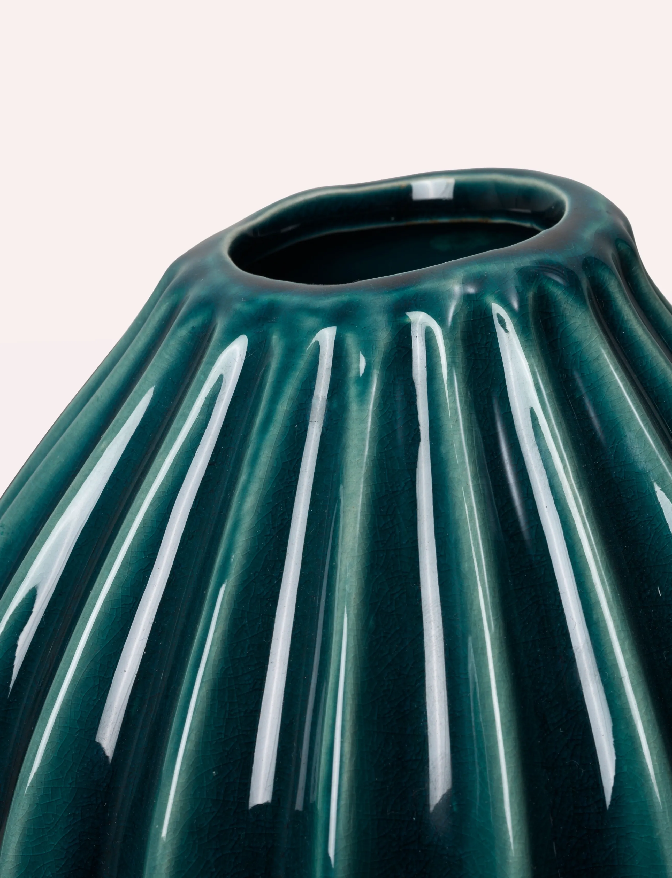 Broste Copenhagen - Wide Vase M - blue - 2
