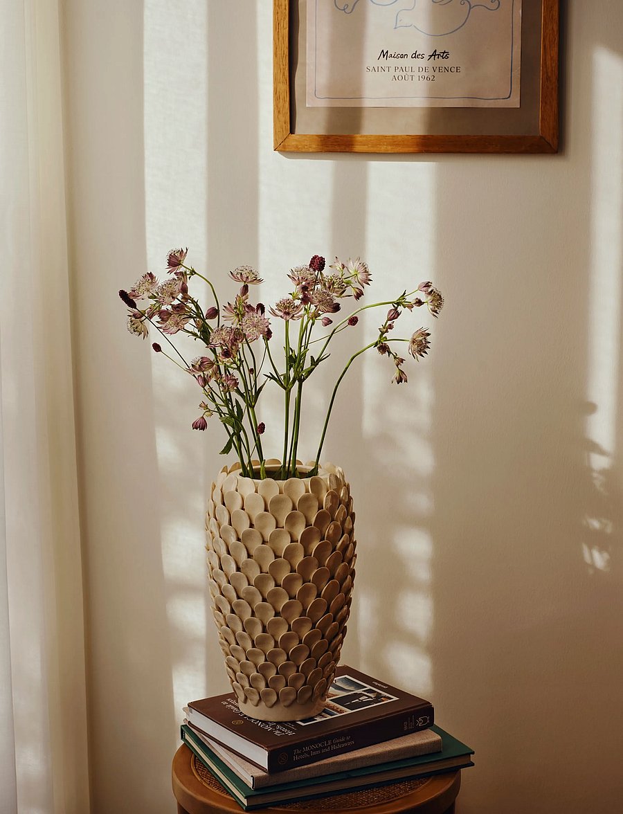 Broste Copenhagen - Dorthea Vase - vāzes - white - 0