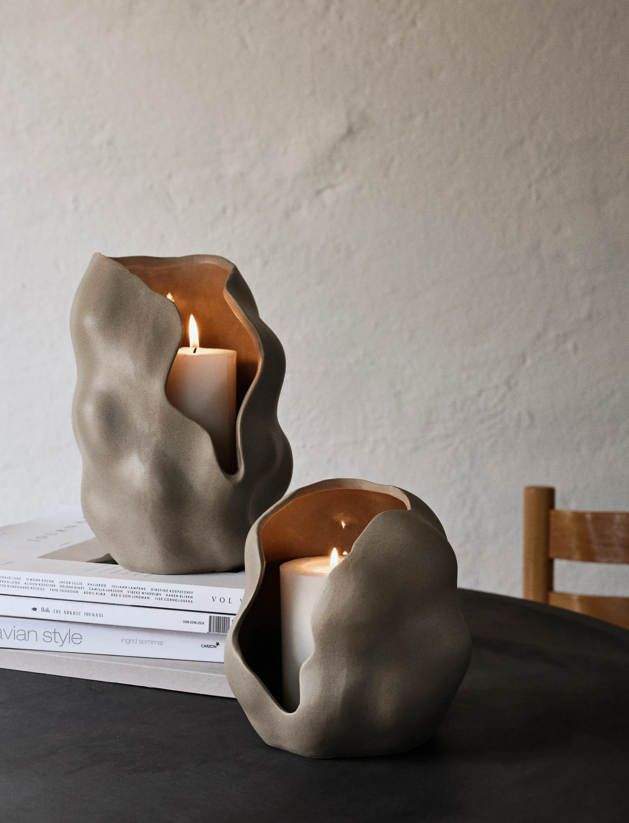 Broste Copenhagen Hekla Lanterne, Ø 18.6 cm, Candlesticks & Lanterns, Grau - Tealight Holders, Homeware