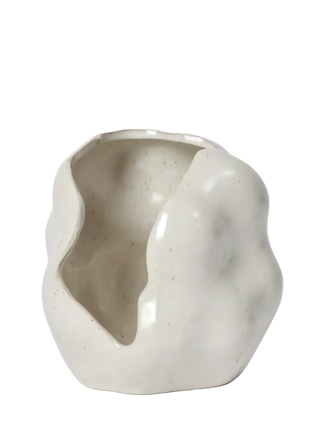 Broste Copenhagen Hekla Hurricane, Vase, Creme, Str: H 16CM