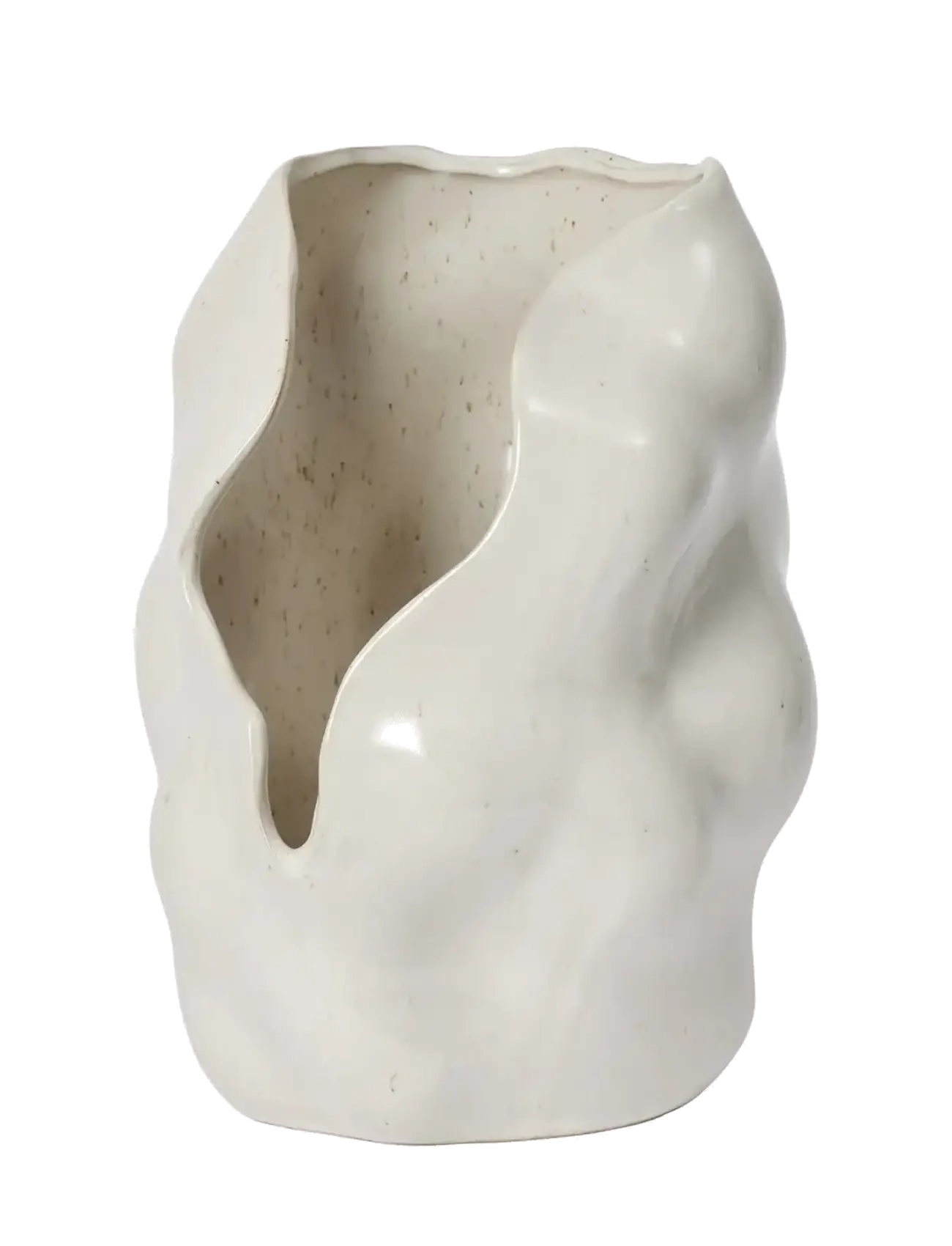 Broste Copenhagen Hekla Hurricane, Vase, Creme, Str: H 24CM