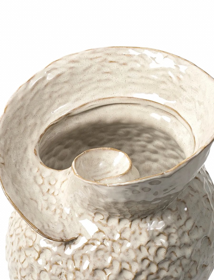 Broste Copenhagen - Shelly Vase - vaasid - white - 2
