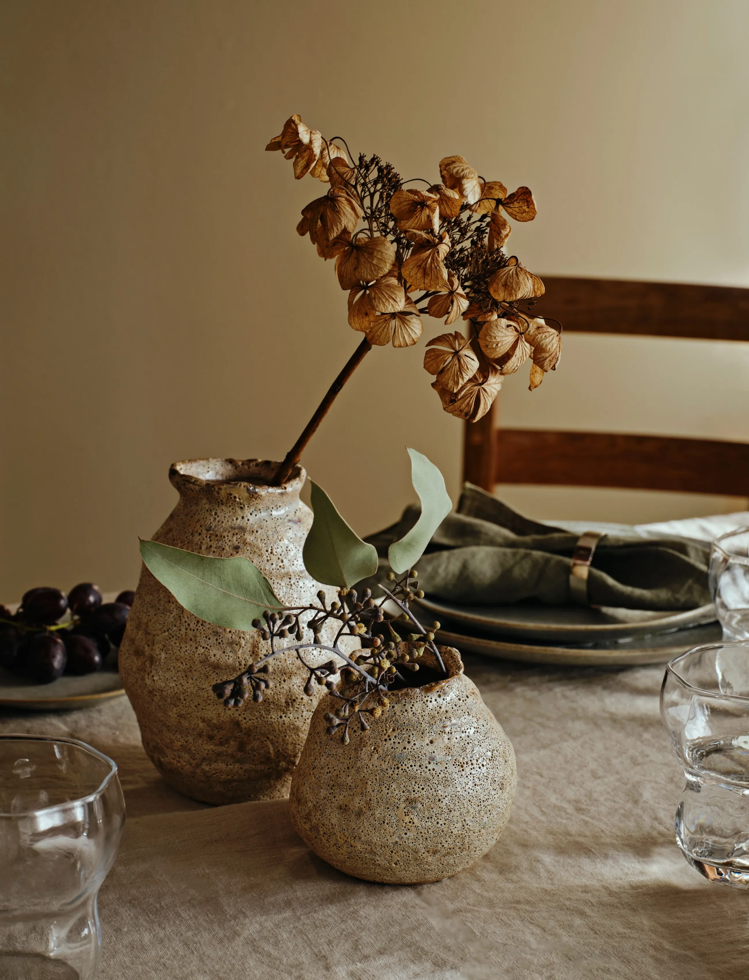 Broste Copenhagen Alma Vase, H 10 cm, Vases, Beige - Other Homeware