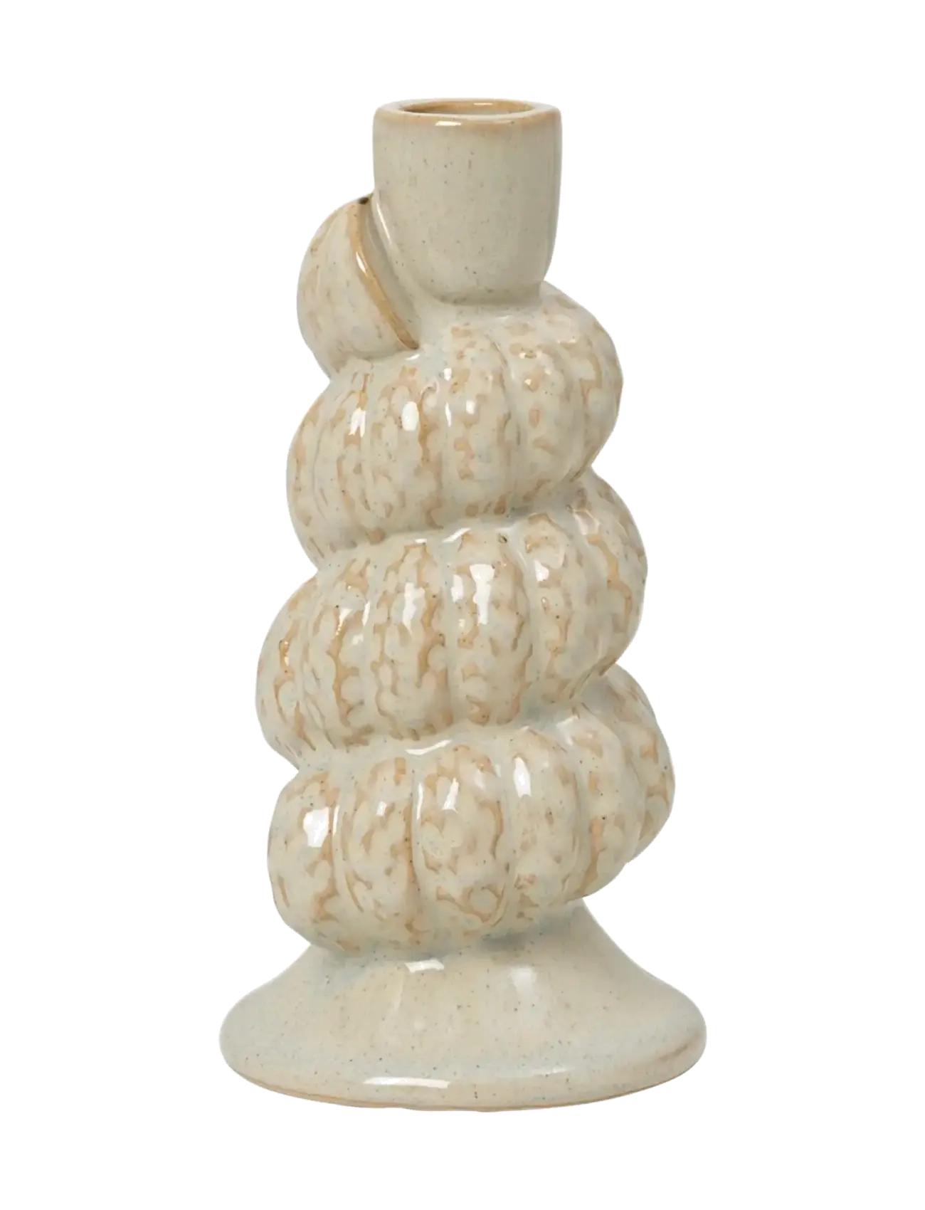 Broste Copenhagen Shelly Candle Holder - Konfirmation - WHITE / cream