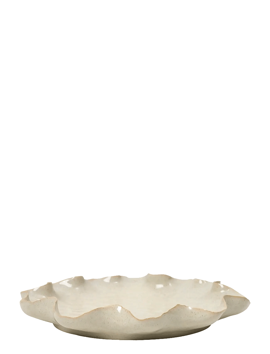 Broste Copenhagen - Cori Deco Plate - dekoratiivsed vaagnad - white - 1